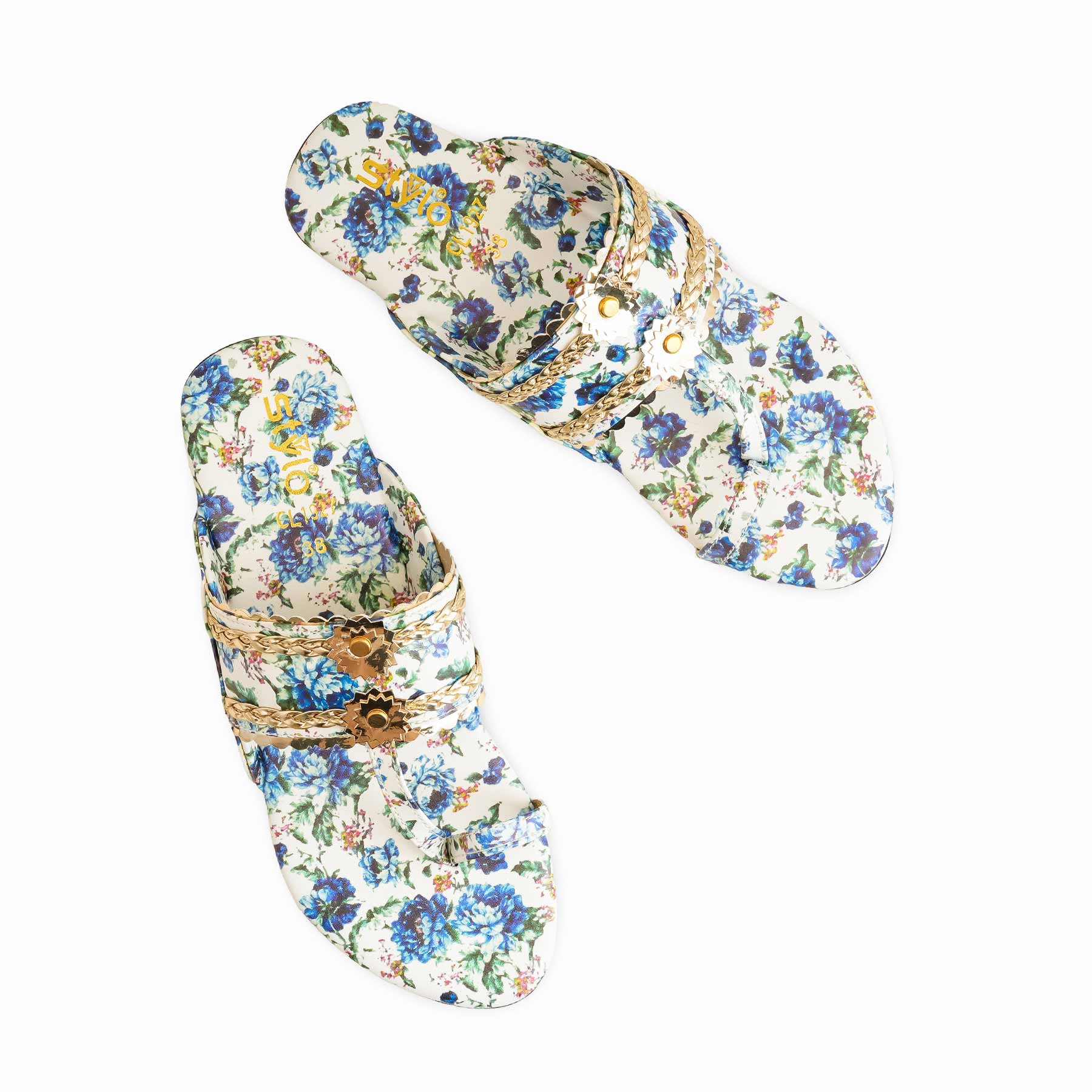 Blue Casual Female Chappal CL1927 - Image 5