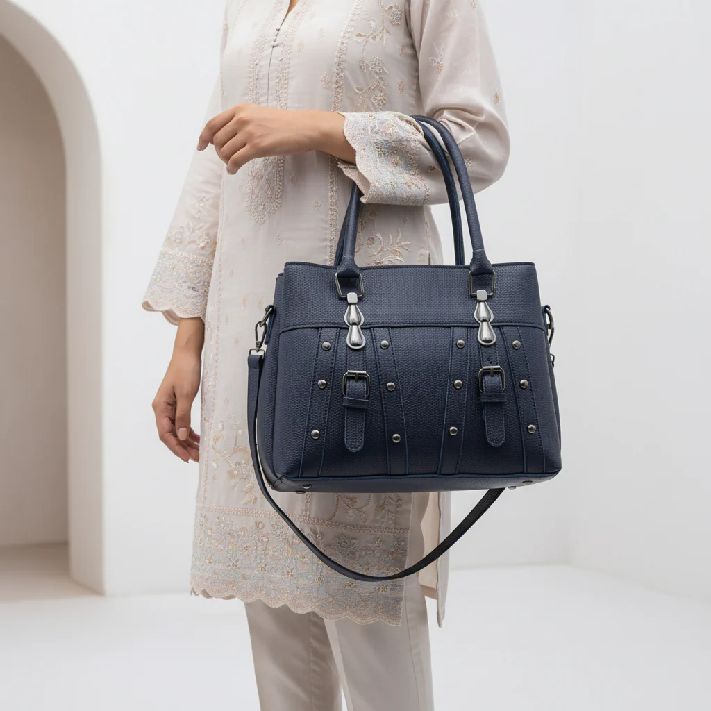 Blue Casual Hand Bag For Women P56259 - Image 2