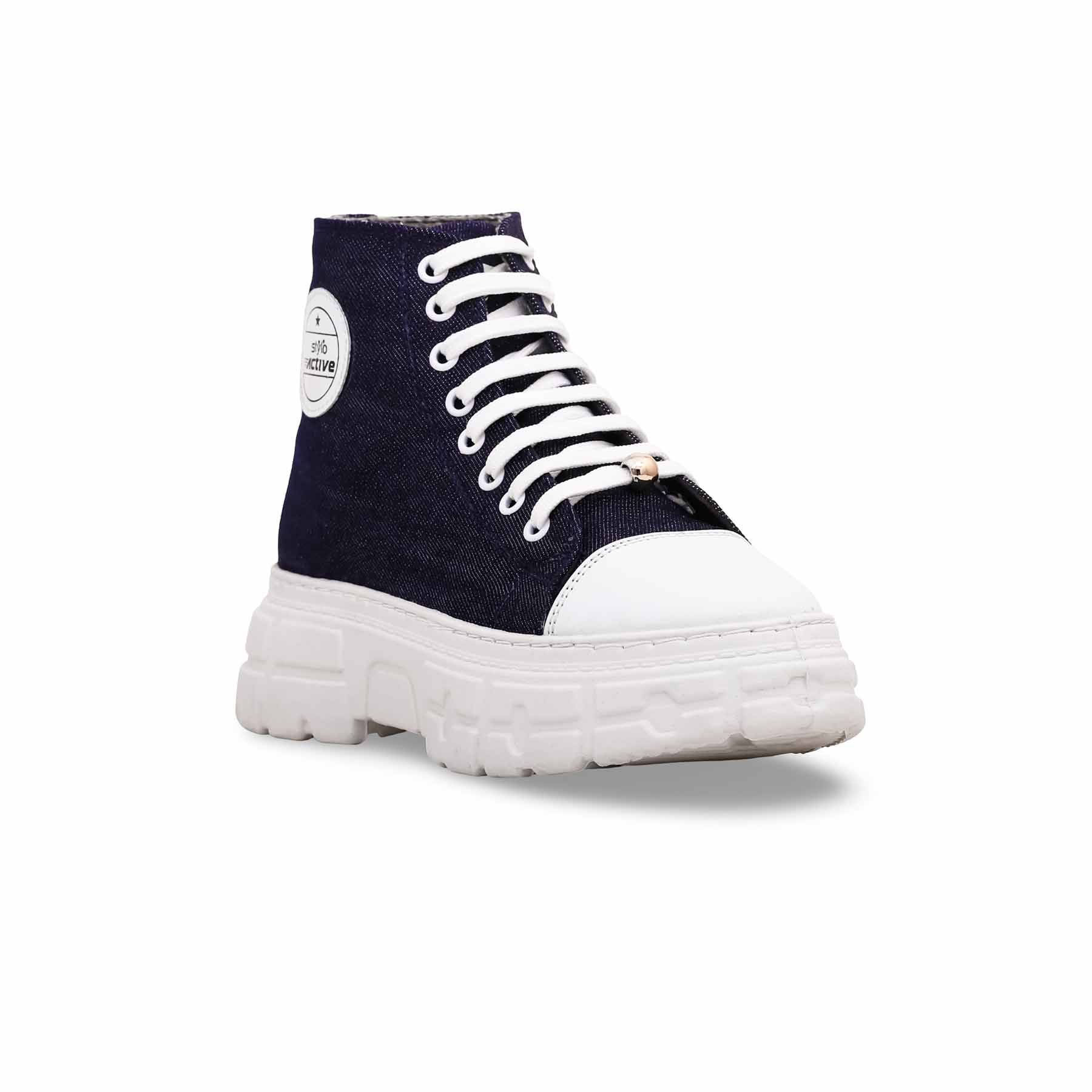 Blue Casual High Ankle Sneaker AT7253 - Image 2