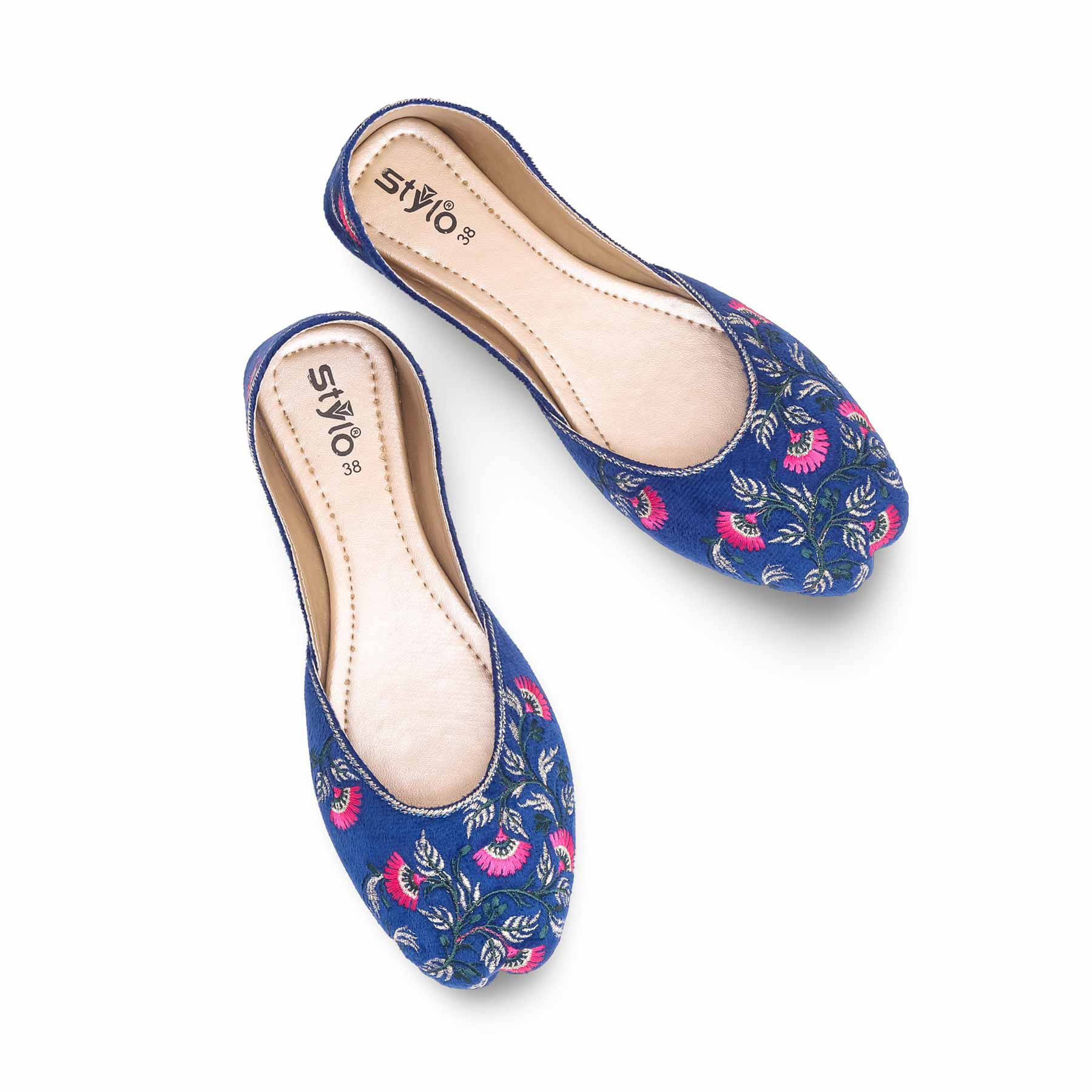 Blue Casual Khussa EC8477 - Image 4