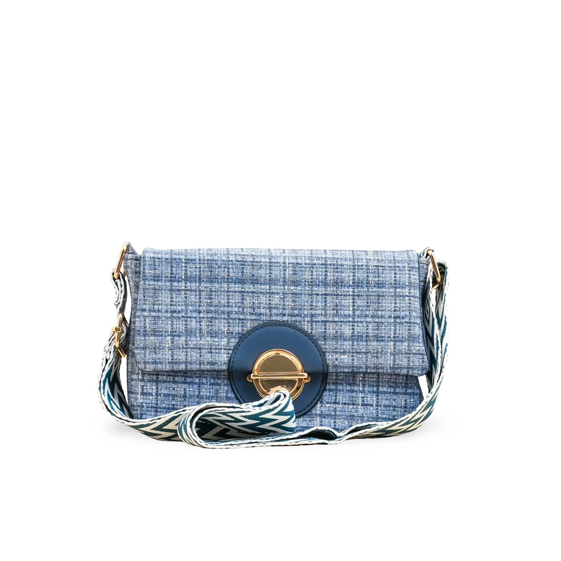 Blue Casual Pouch For Women P97609 - Image 2