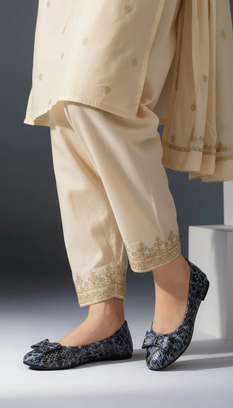 Blue Casual Pumps For Women WN1380 - Image 4