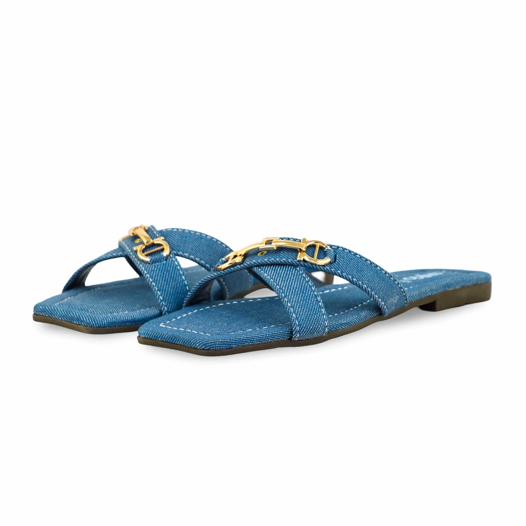 Blue Casual Slipper For Ladies CL1878 - Image 3