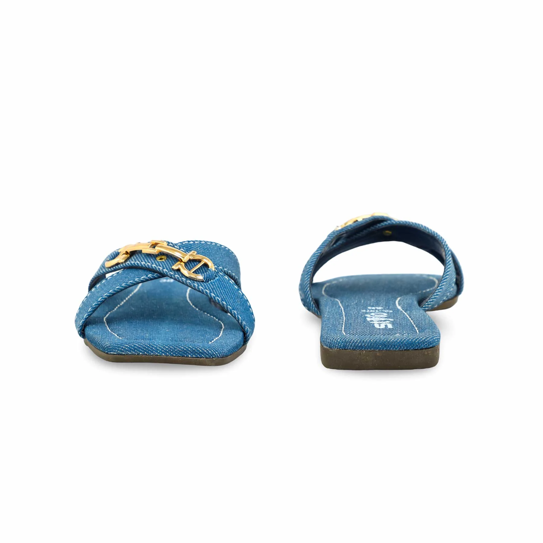 Blue Casual Slipper For Ladies CL1878 - Image 4