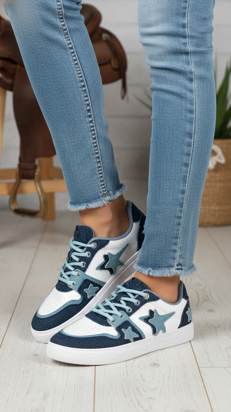 Blue Casual Sneaker For Ladies AT7402