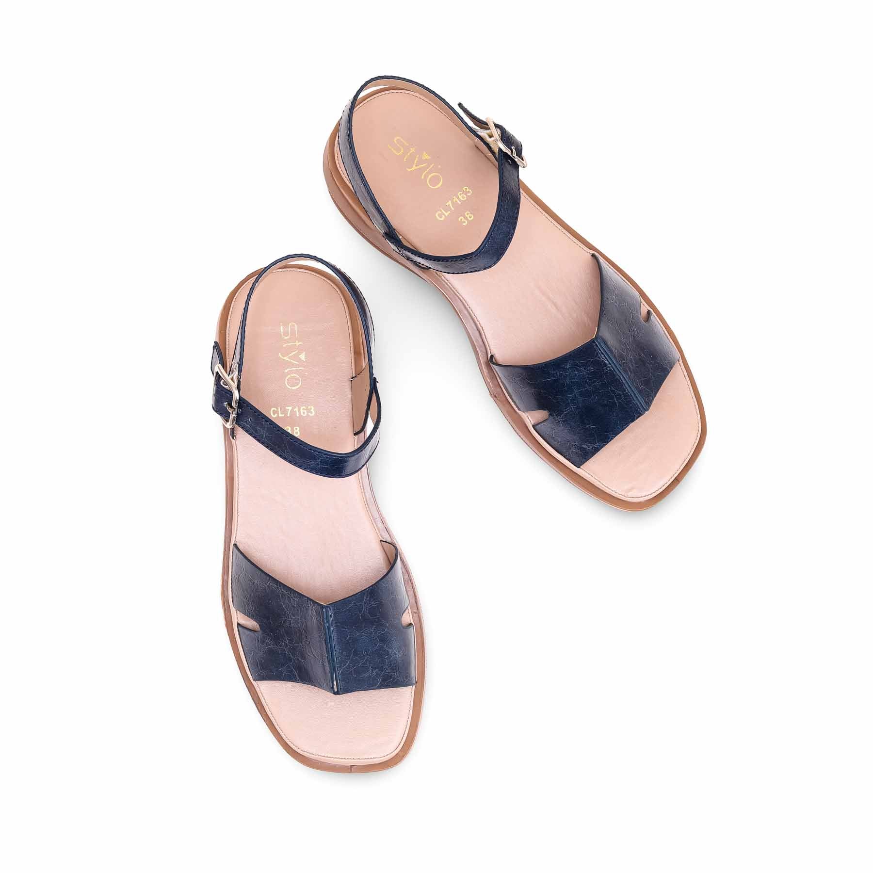 Women's Blue Casual Sandal CL7163 - Image 4