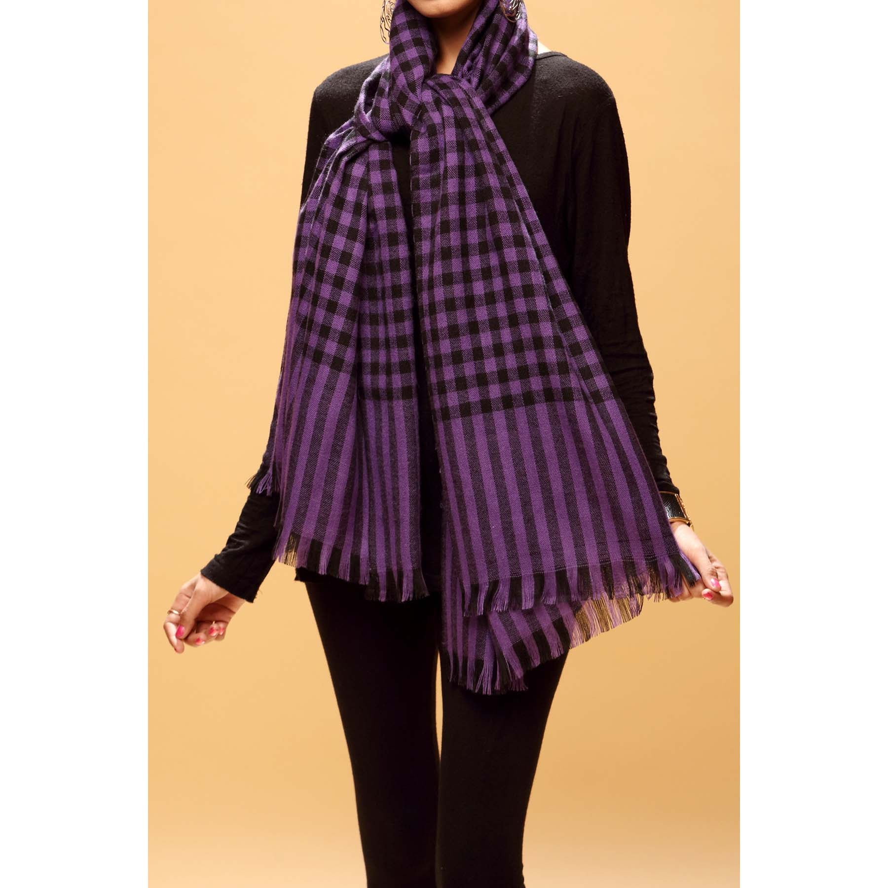 Blue Color Acrylic Stole PW1706 - Image 3