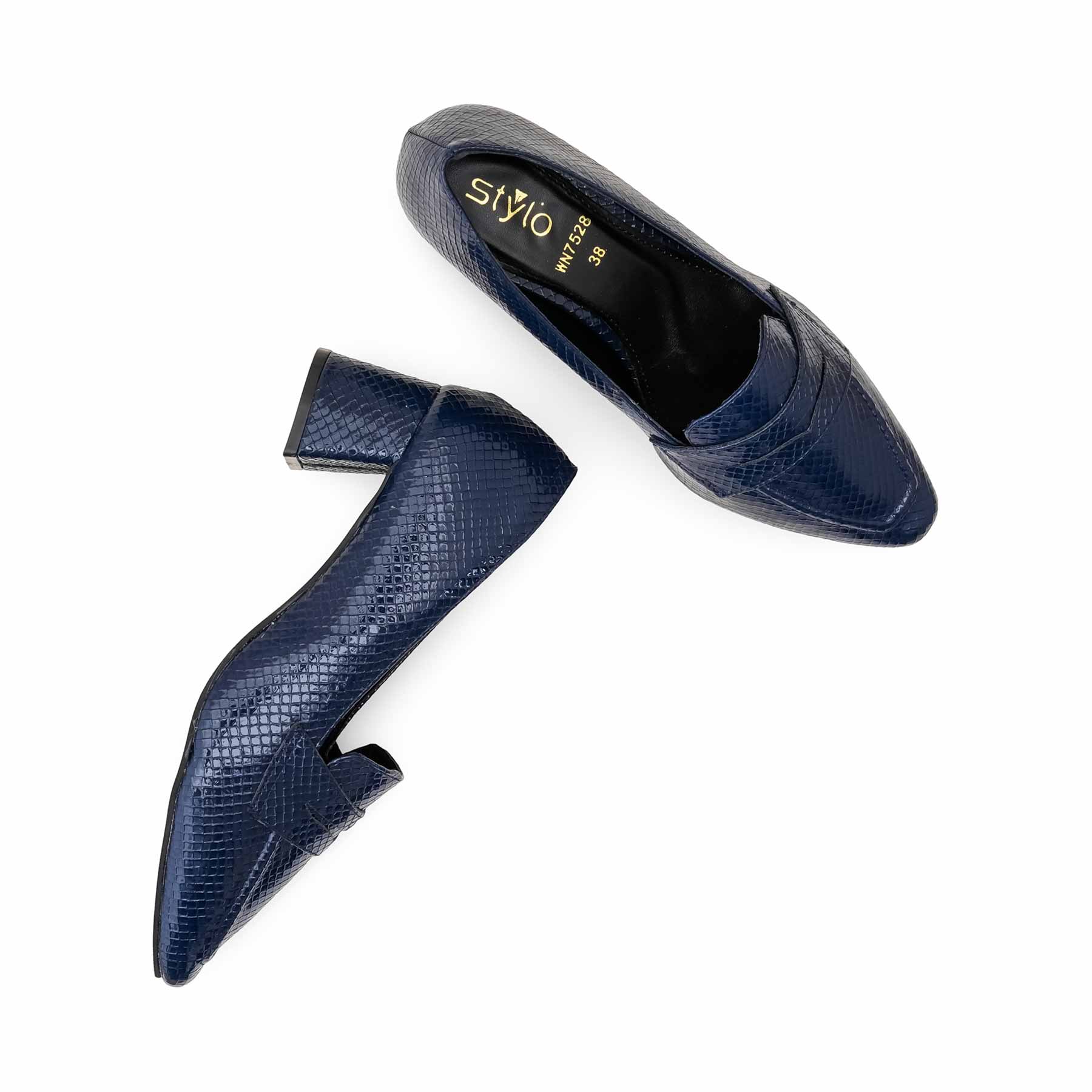 Blue Court Shoes For Ladies WN7528 - Image 6