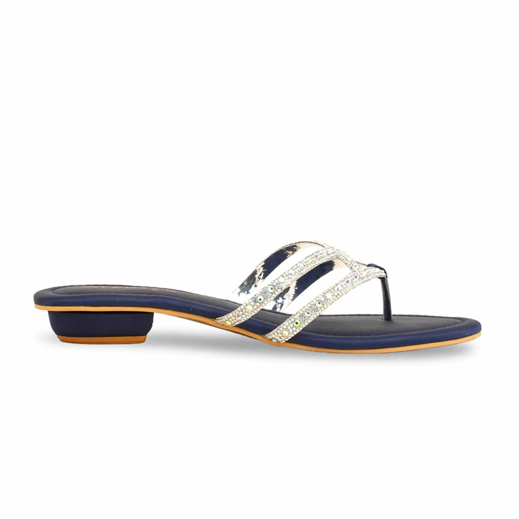 Blue Fancy Chappal For Women FN0779 - Image 2