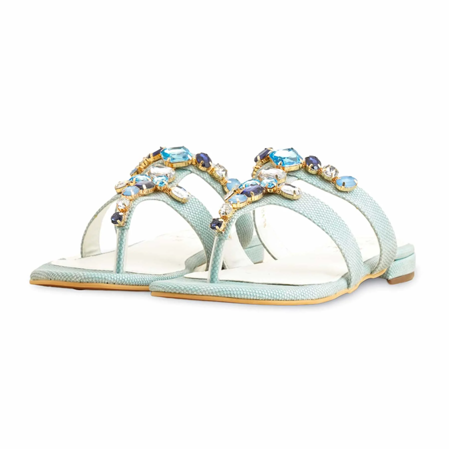 Blue Fancy Chappal FN6124 - Image 3