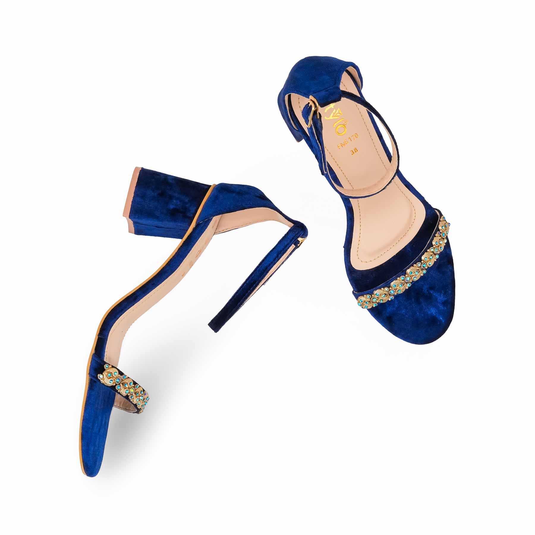 Blue Fancy Women Sandal FN6170 - Image 5