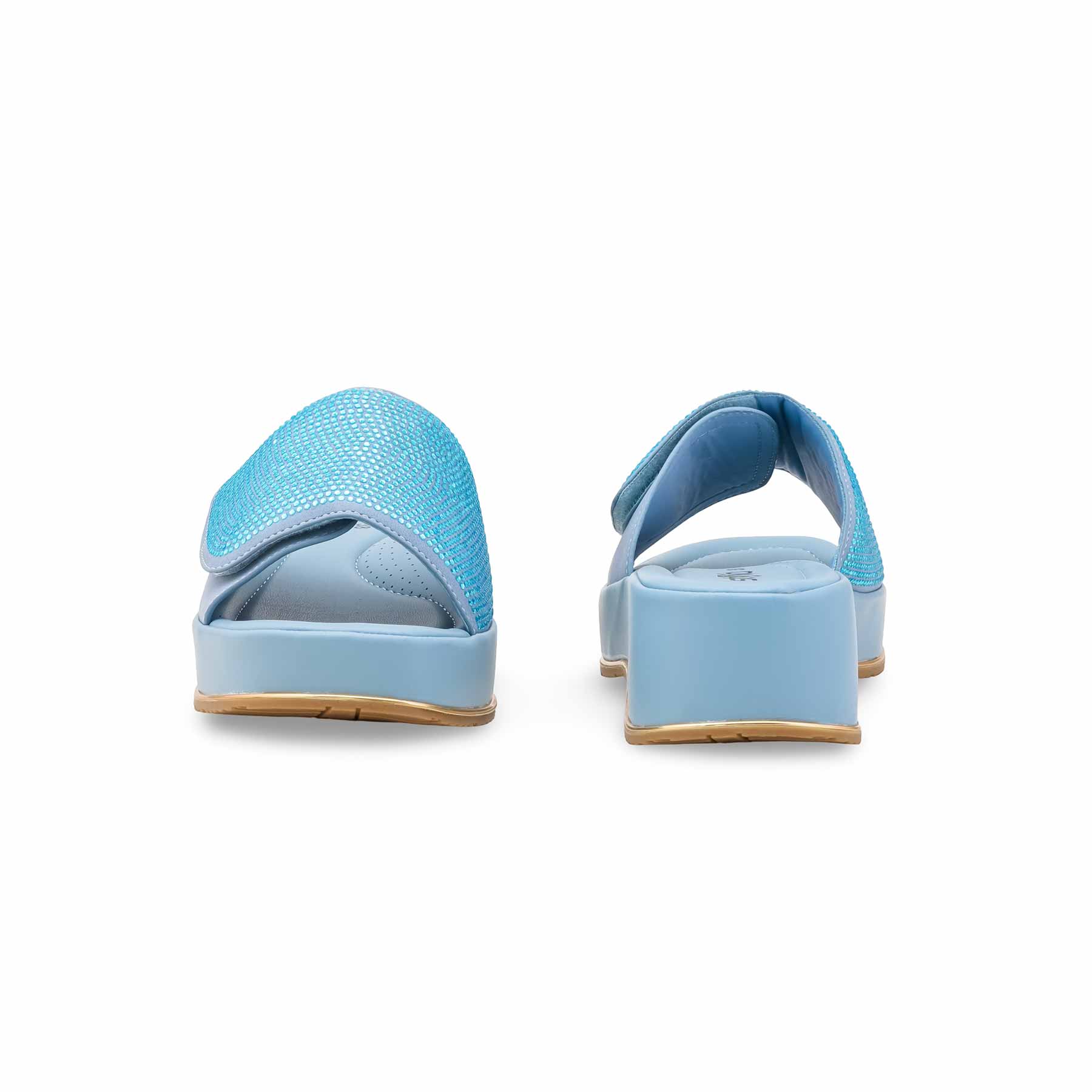 Blue Formal Slipper For Ladies PU0715 - Image 4