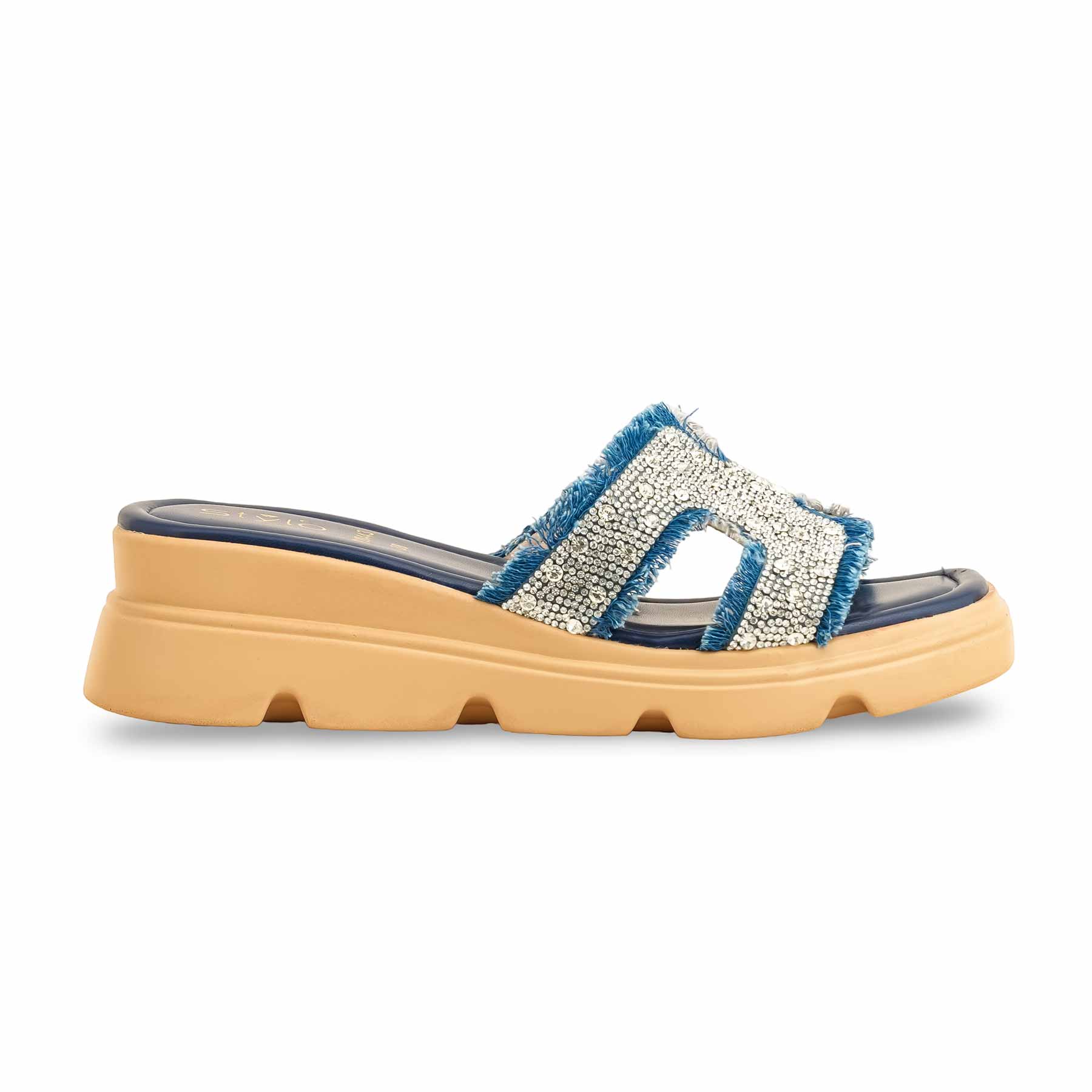 Blue Formal Slipper For Women PU0443 - Image 2