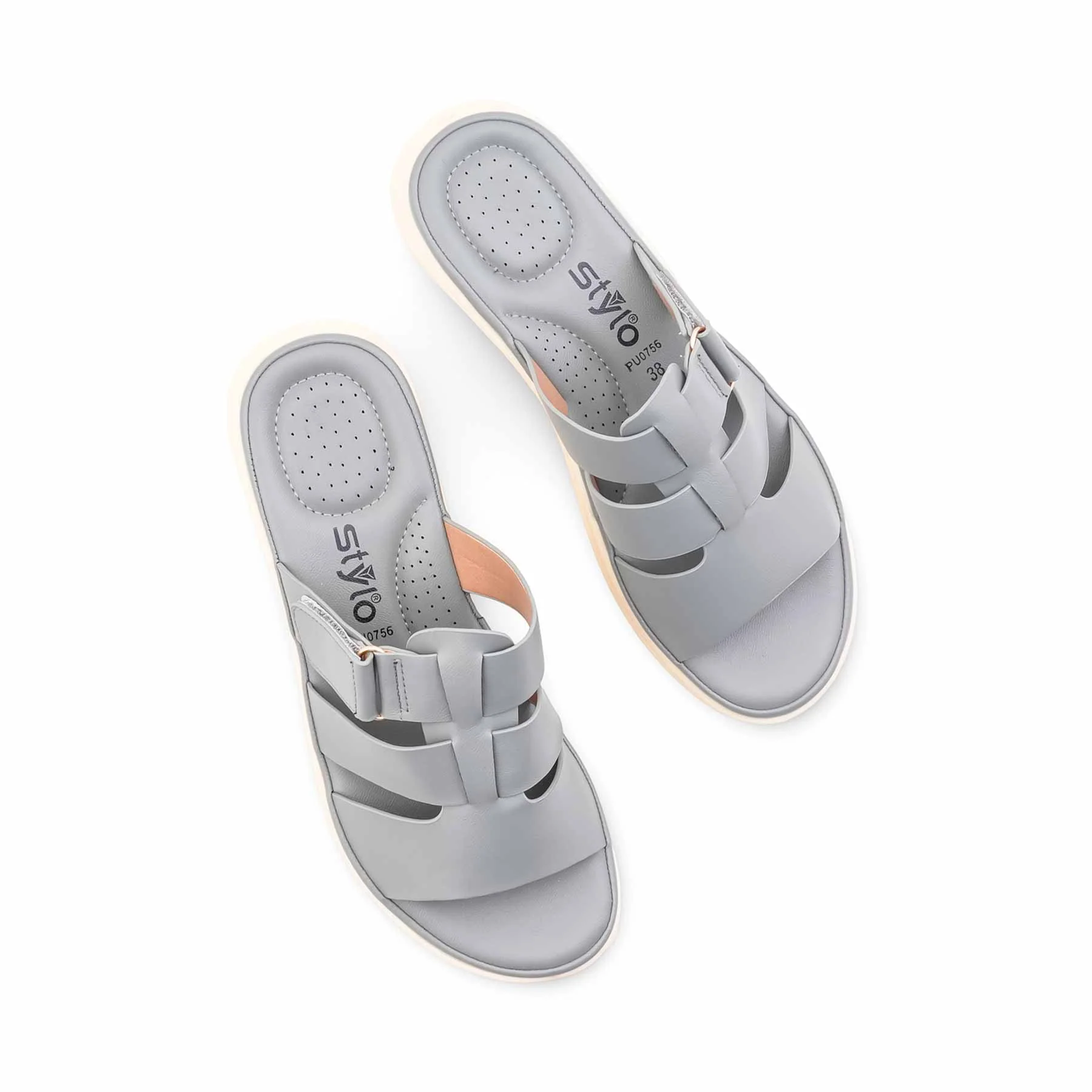 Blue Formal Slipper For Women PU0756 - Image 5