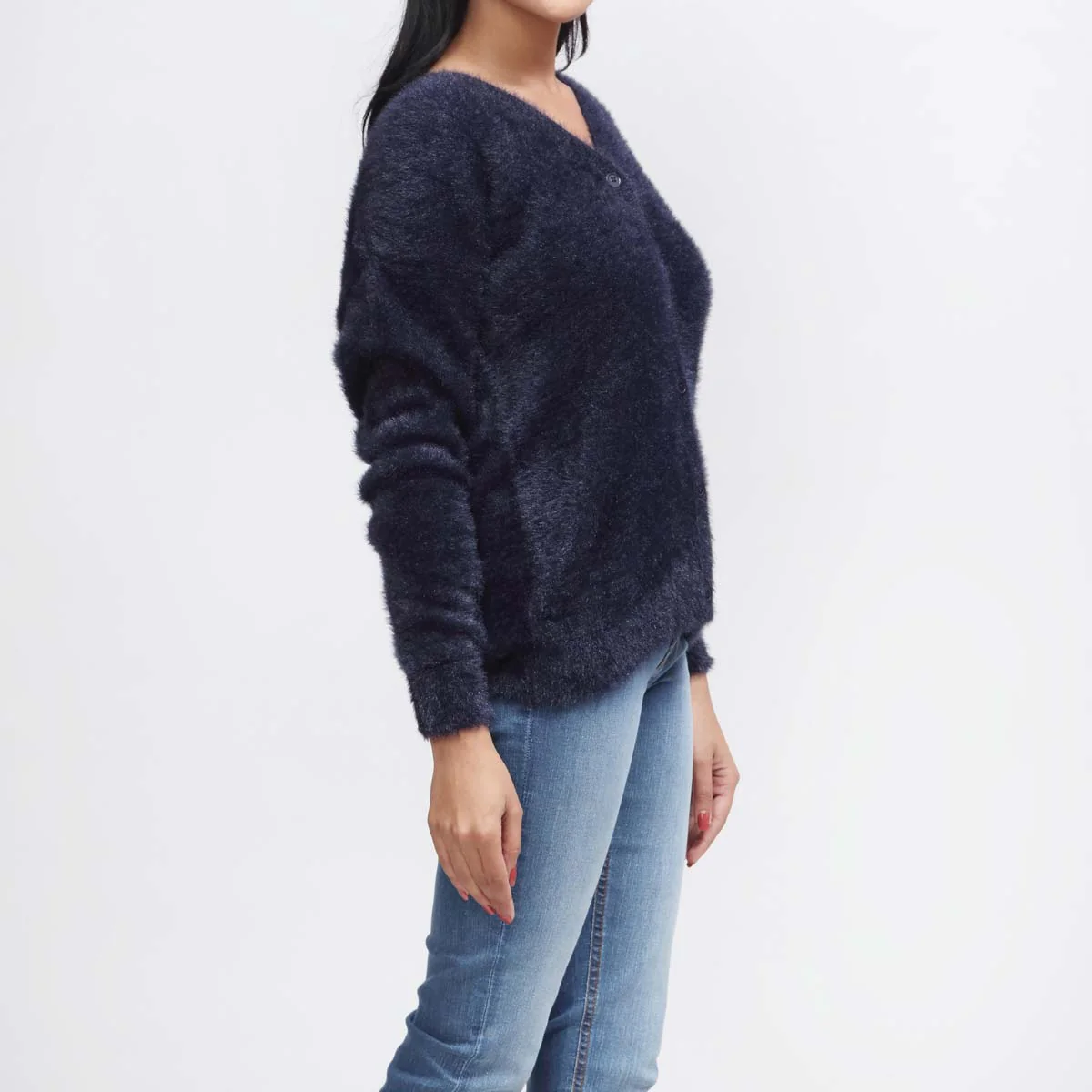 Blue Mid Length Cardigan PW3902 - Image 2