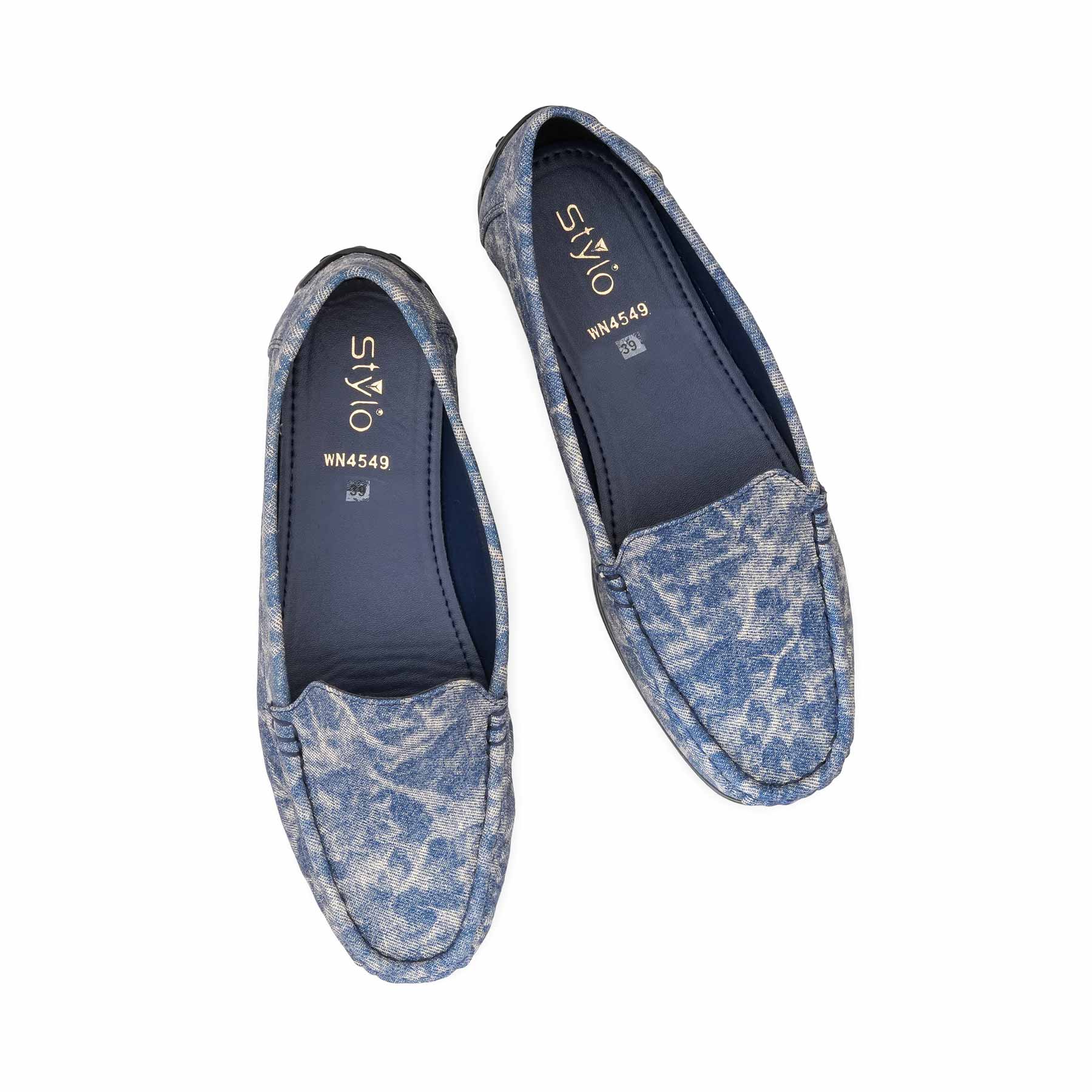 Blue Moccasin For Ladies WN4549 - Image 5