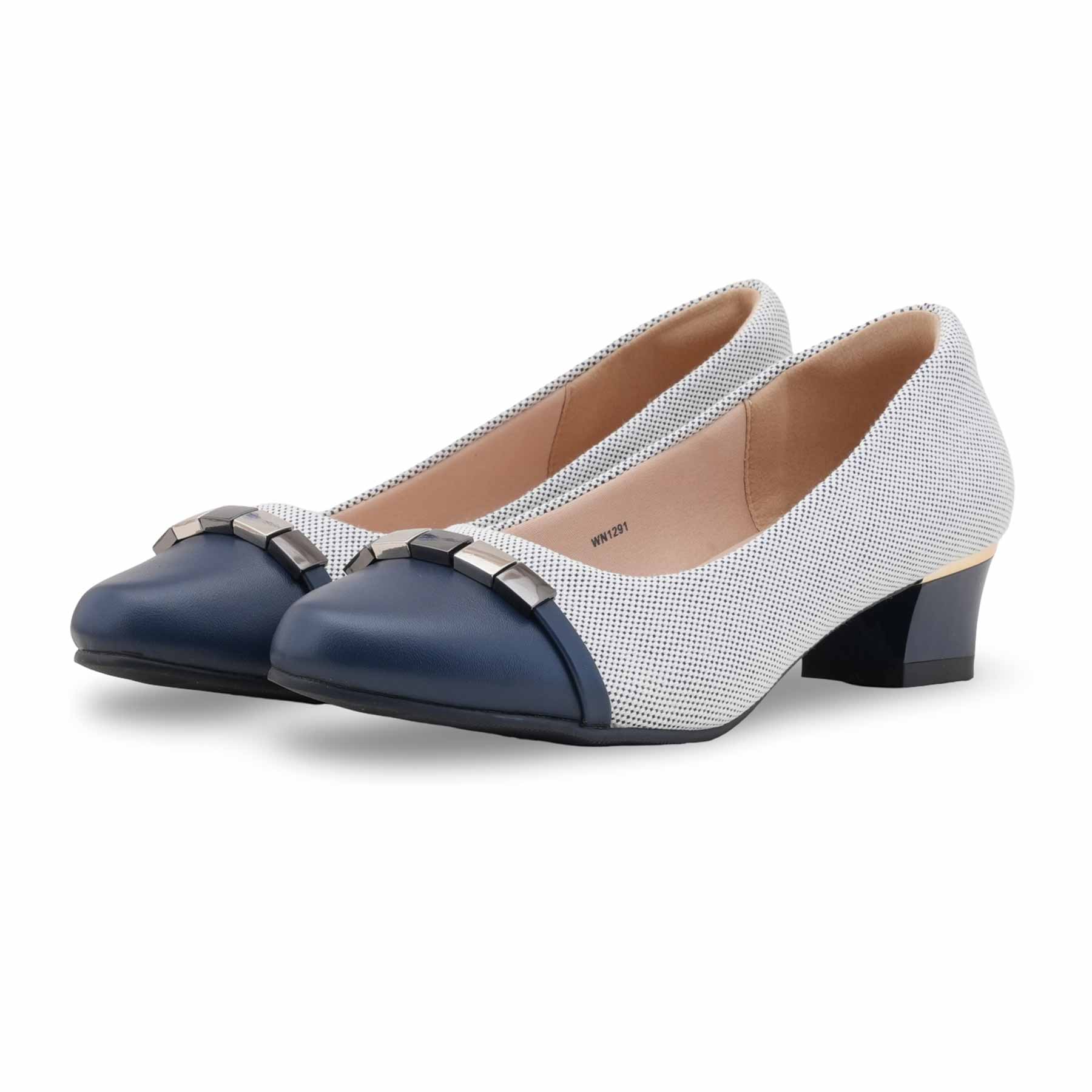 Blue Pumps For Ladies WN1291 - Image 3
