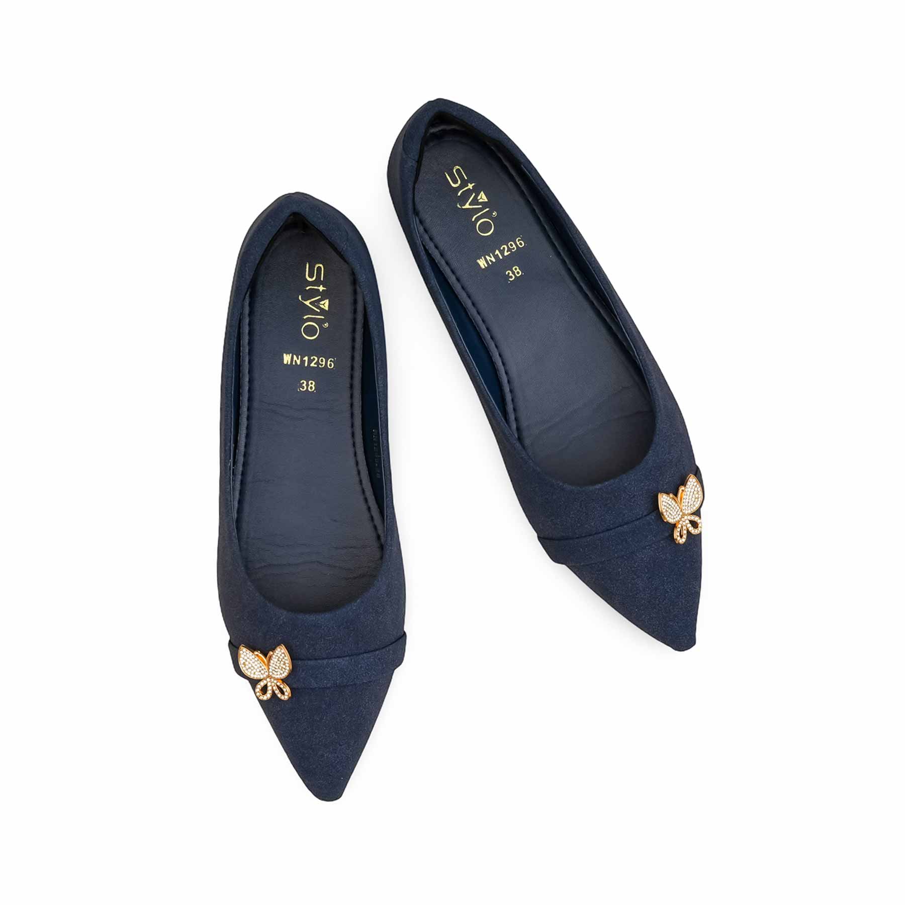 Blue Pumps For Ladies WN1296 - Image 5