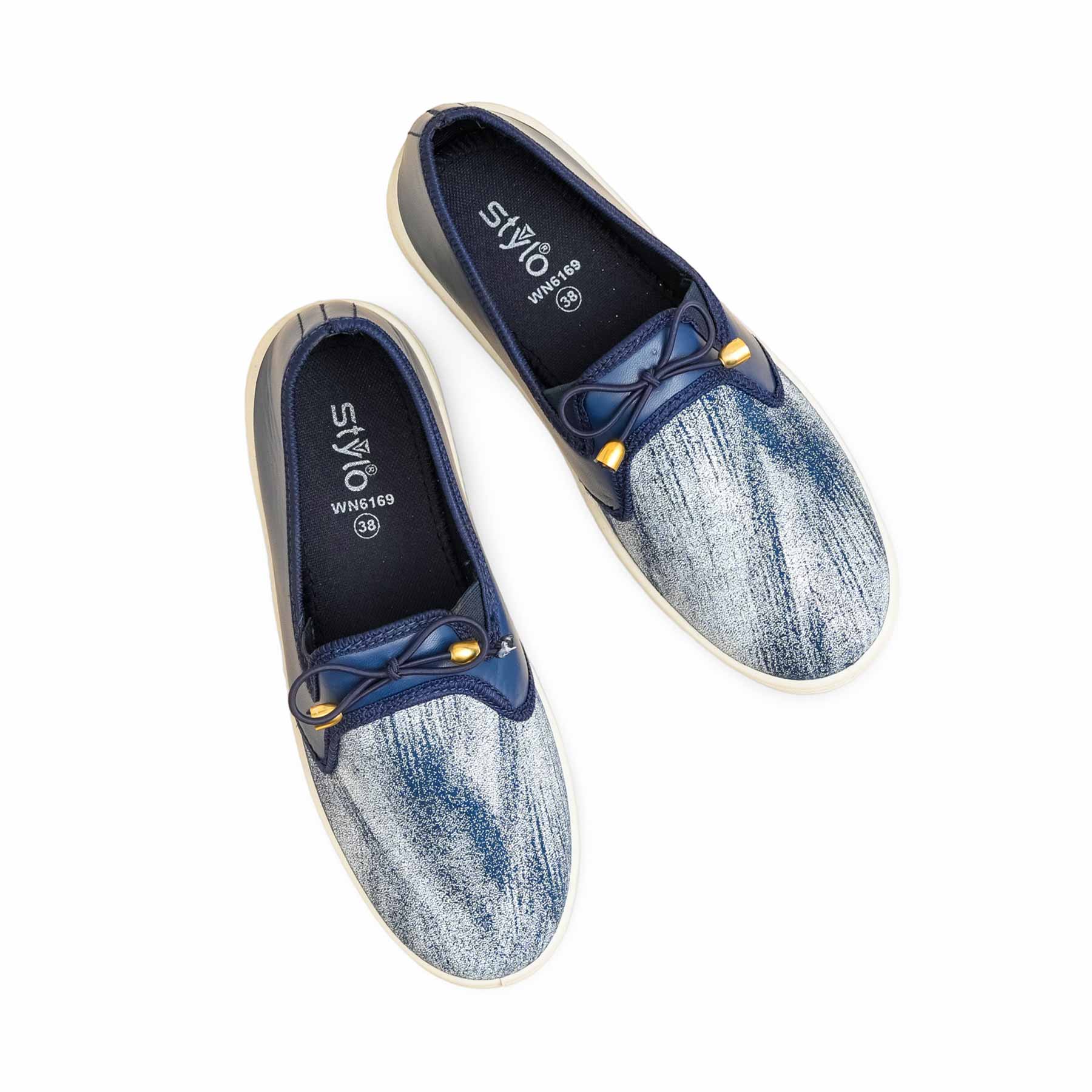 Blue Sneaker For Women WN6169 - Image 5