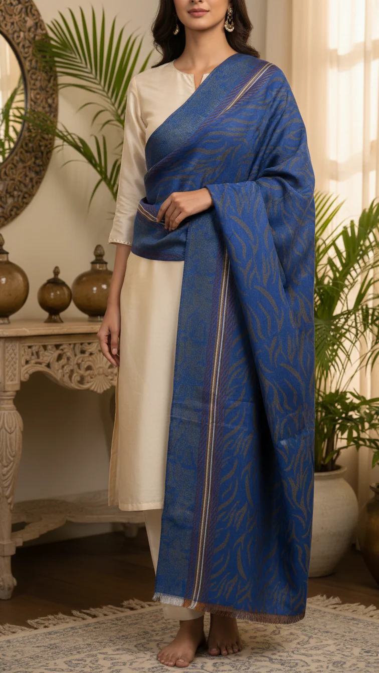 Blue Winter Stole PN5354 - Image 2