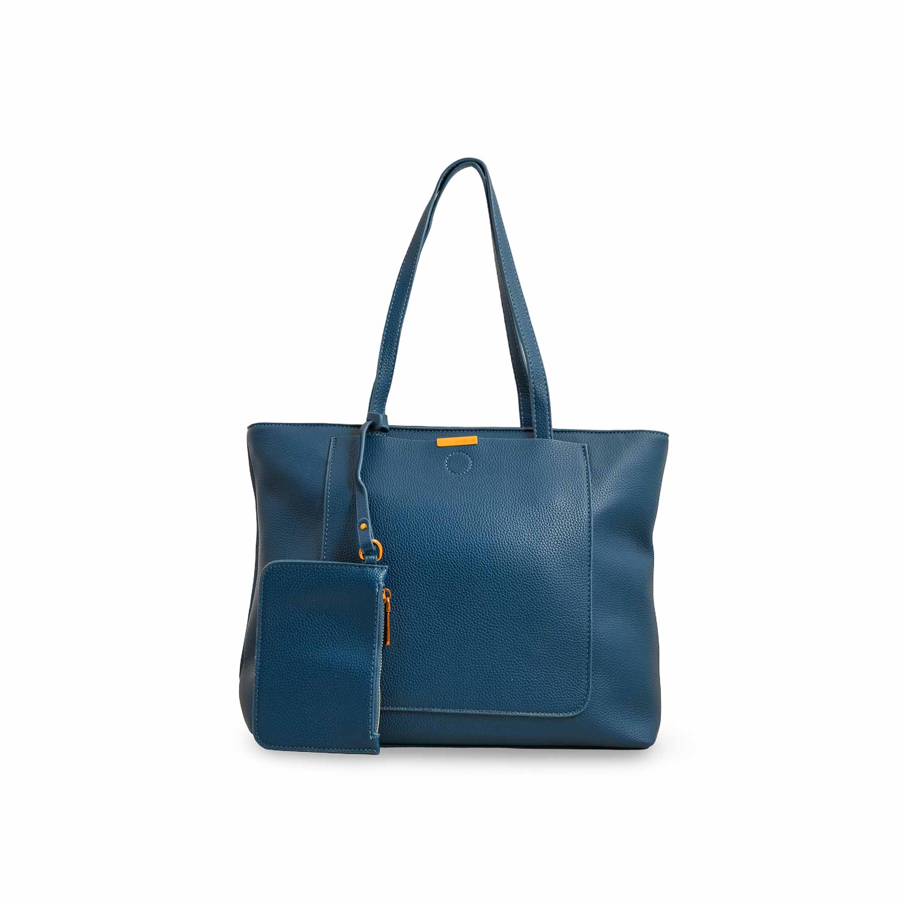 Blue Women Formal Shoulder Bag P36222 - Image 2