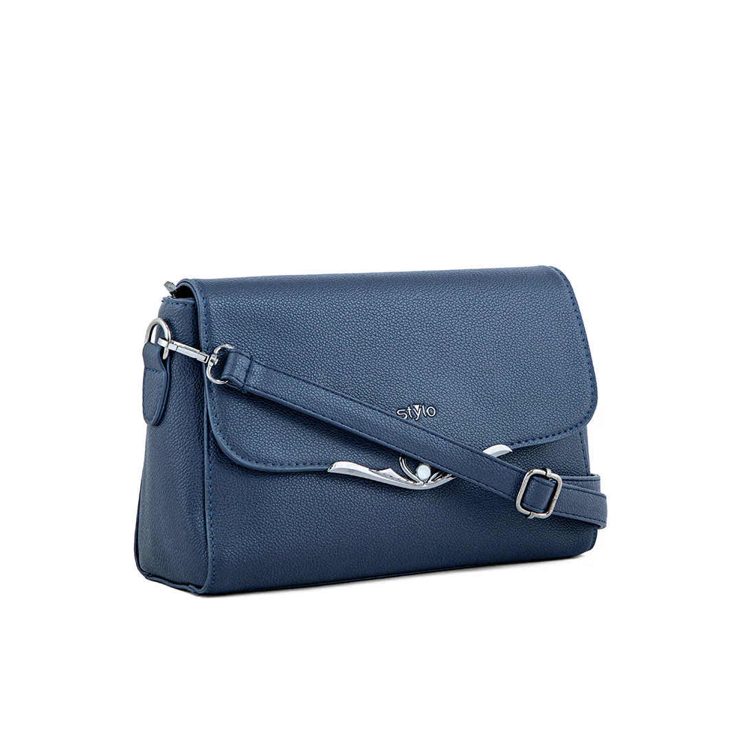 Blue Women Formal Shoulder Bag P36240 - Image 2