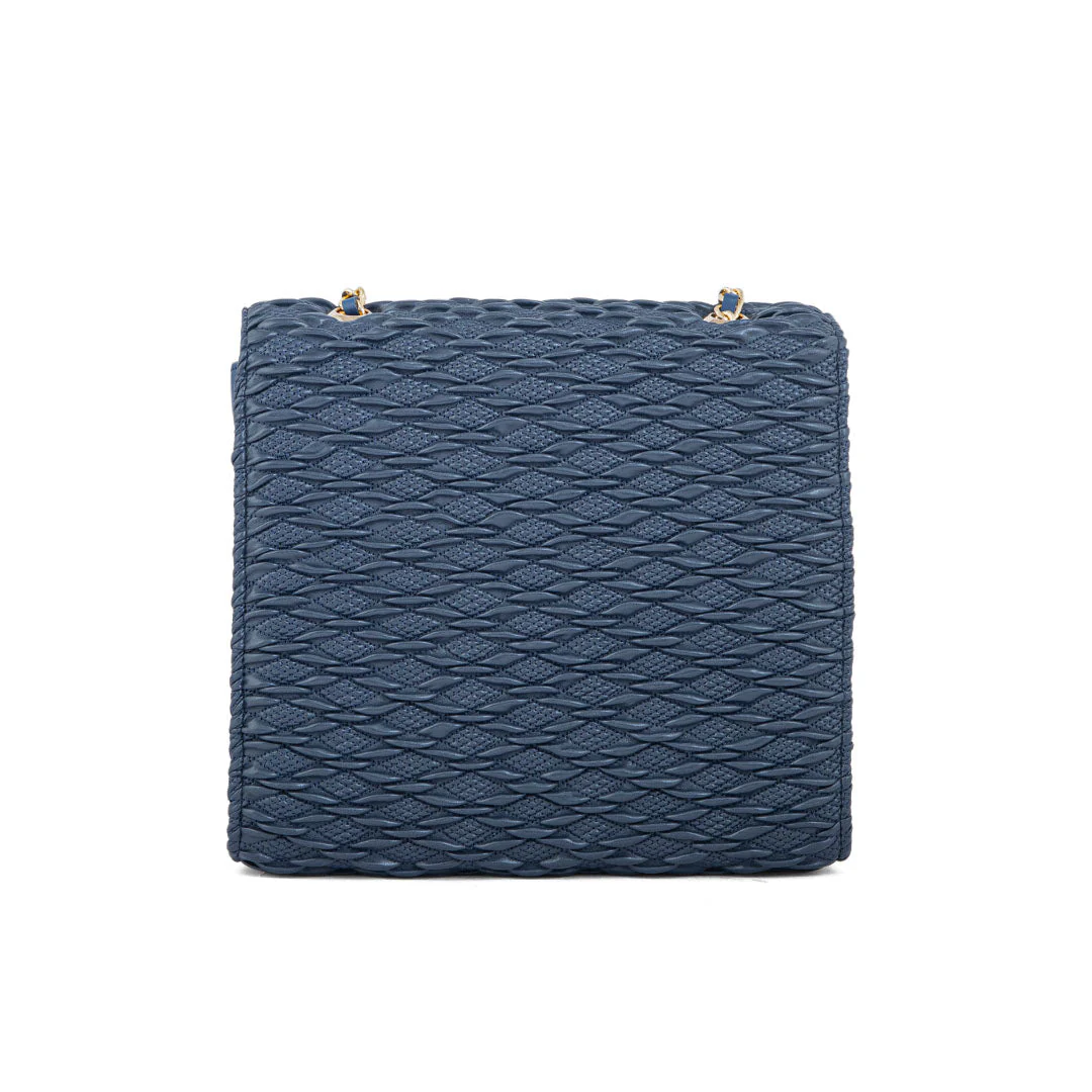 Blue Women Formal Shoulder Bag P55621 - Image 3
