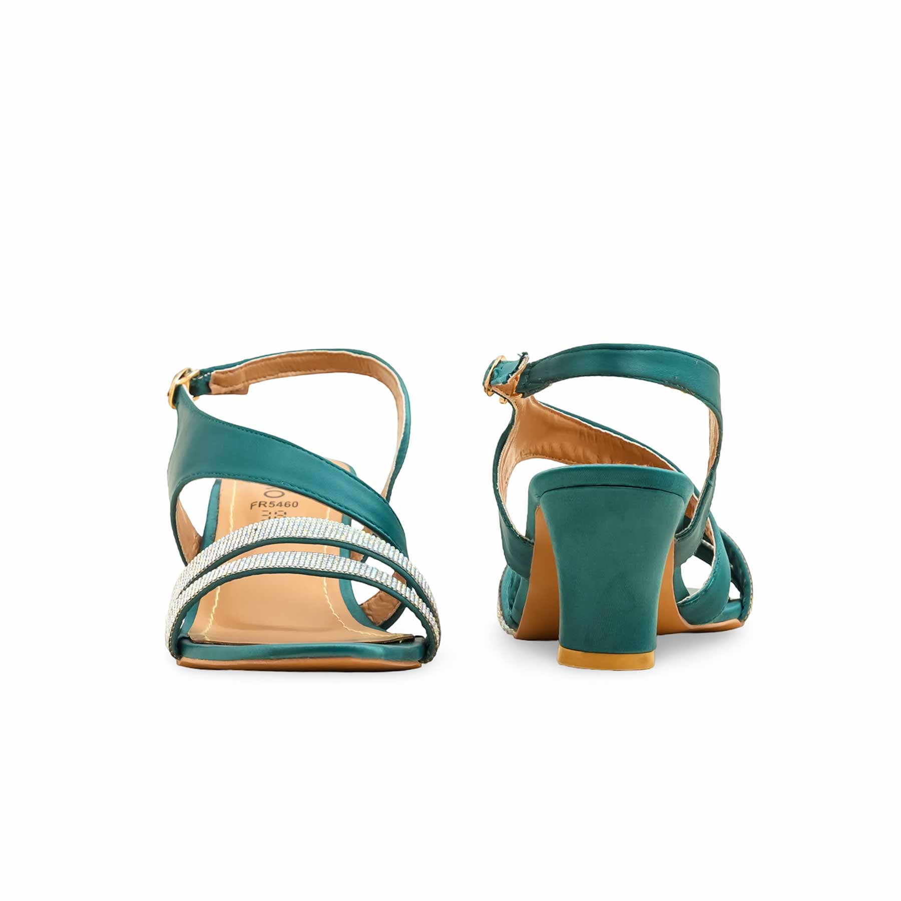 Botl Green Formal Sandal For Ladies FR5460 - Image 4