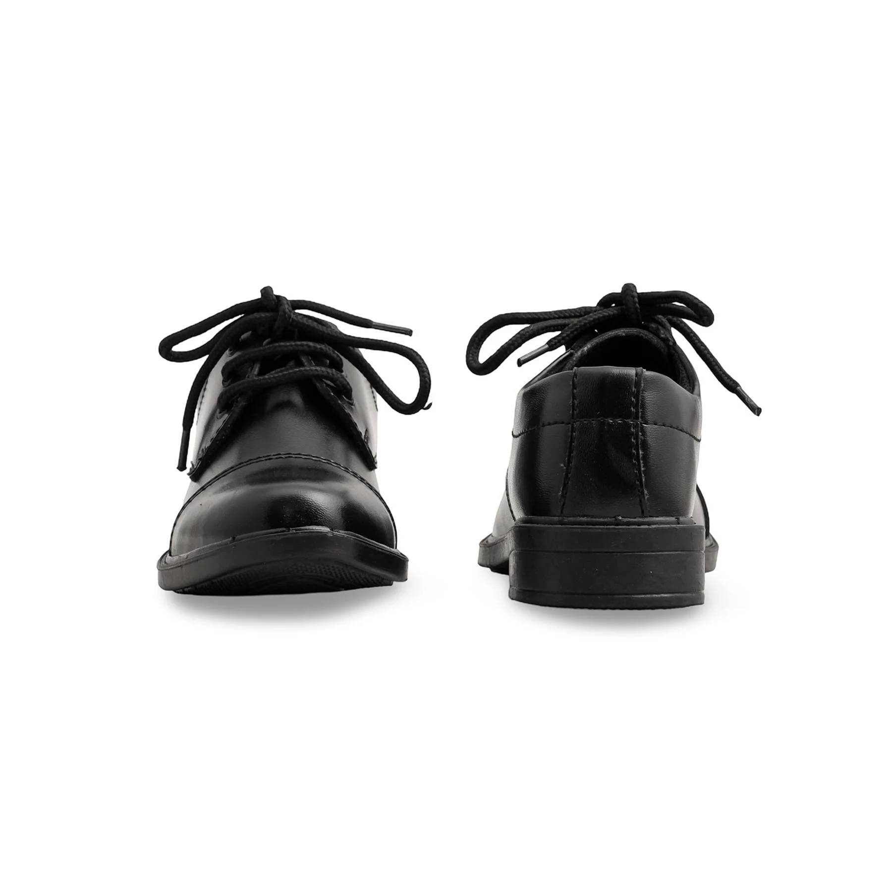 Boys Black Black Lace Up School Shoes SK0082 - Image 4