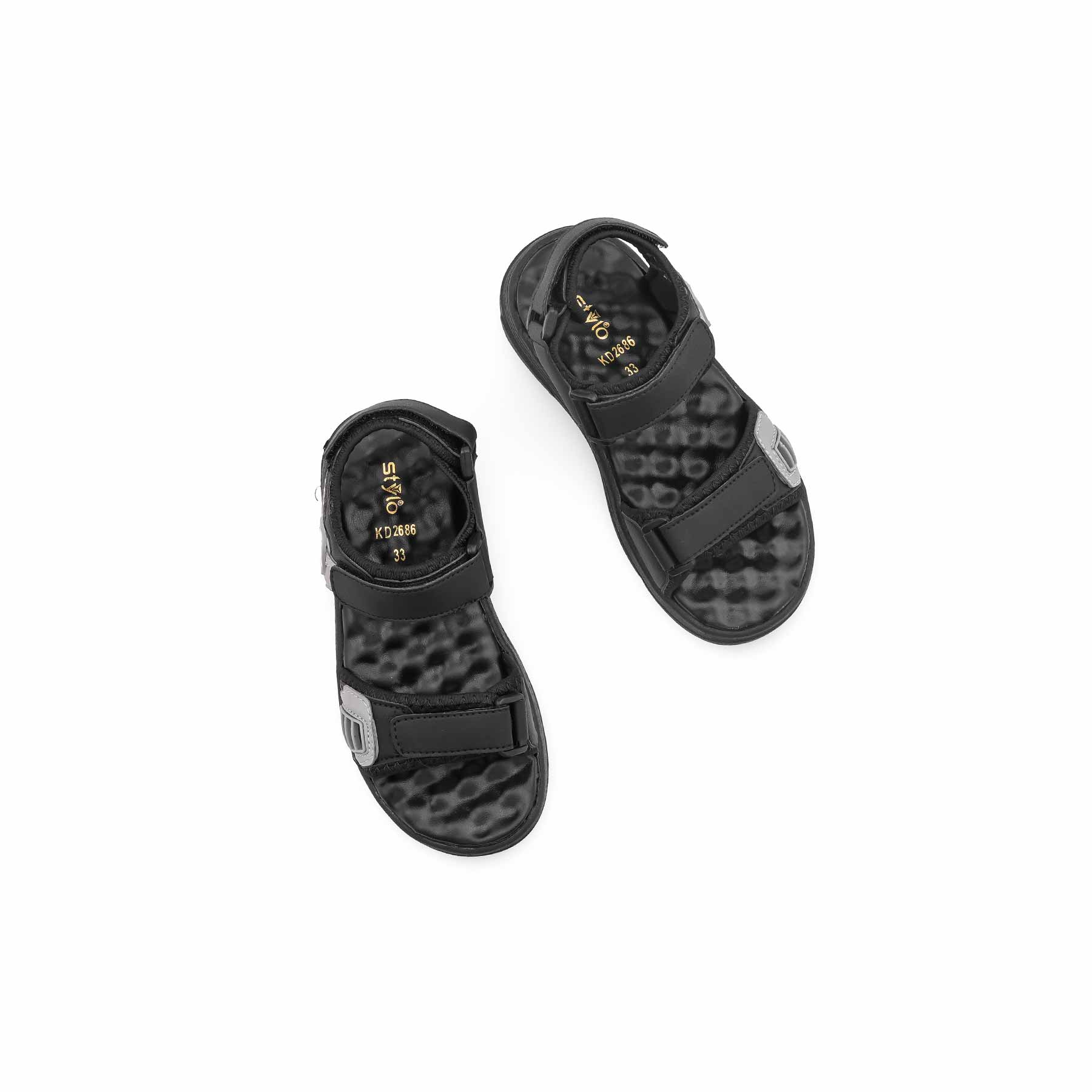 Boys Black Casual Sandal KD2686 - Image 5