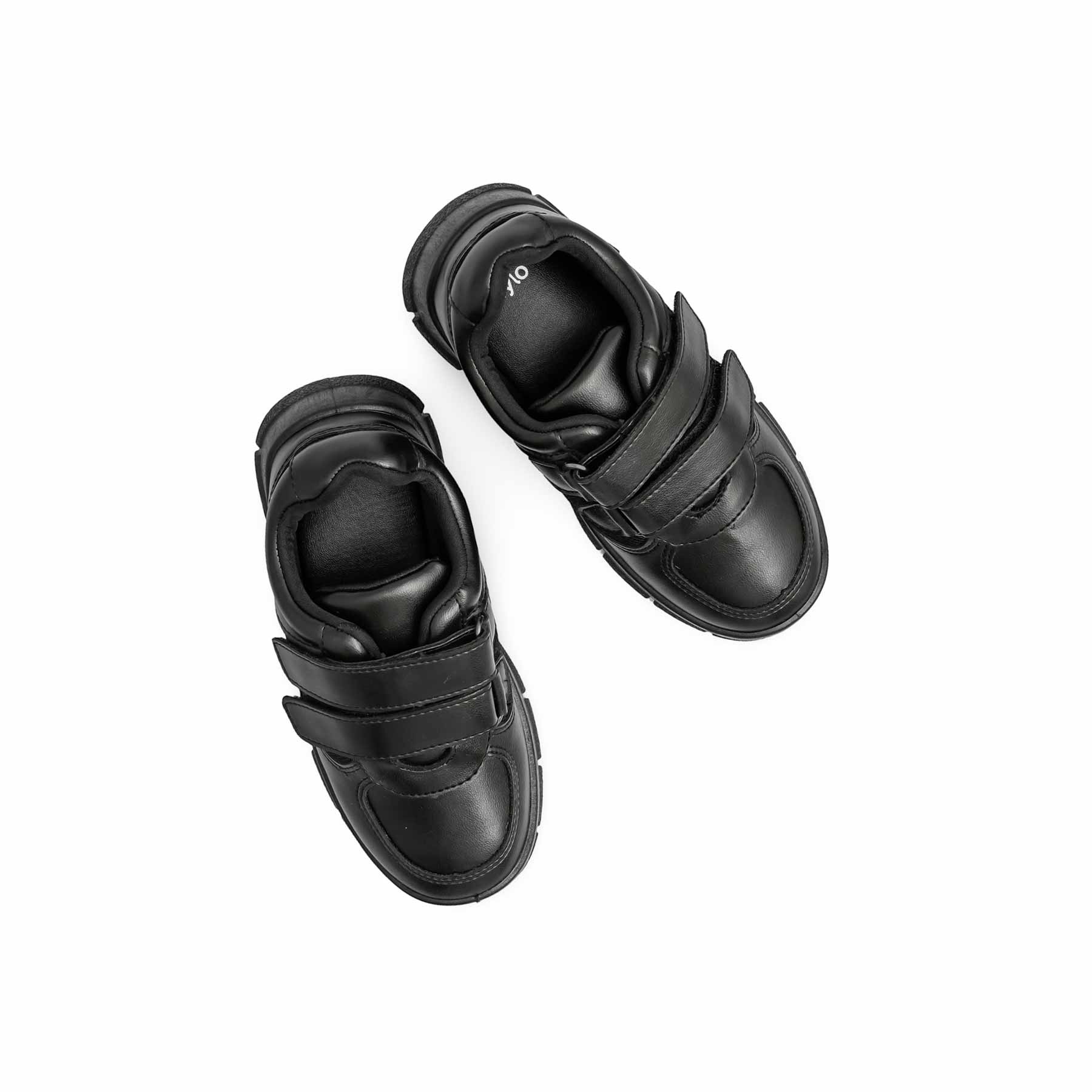 Boys Black Dual Strap Schools Shoes SK1107 - Image 5