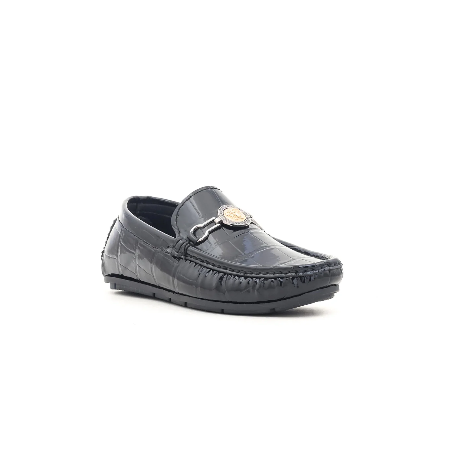 Boys Black Formal Moccasin KD0342 - Image 2