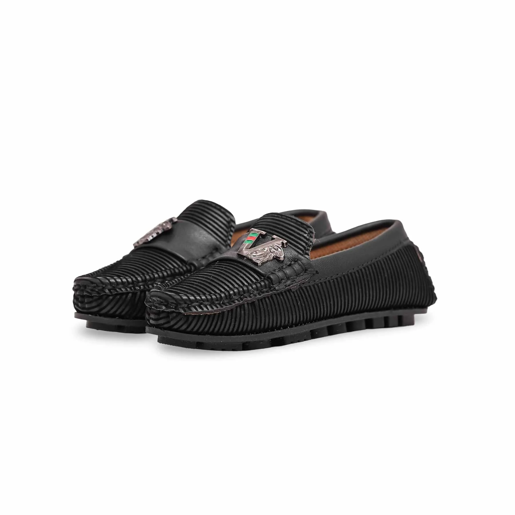 Boys Black Formal Moccasin KD0986 - Image 2