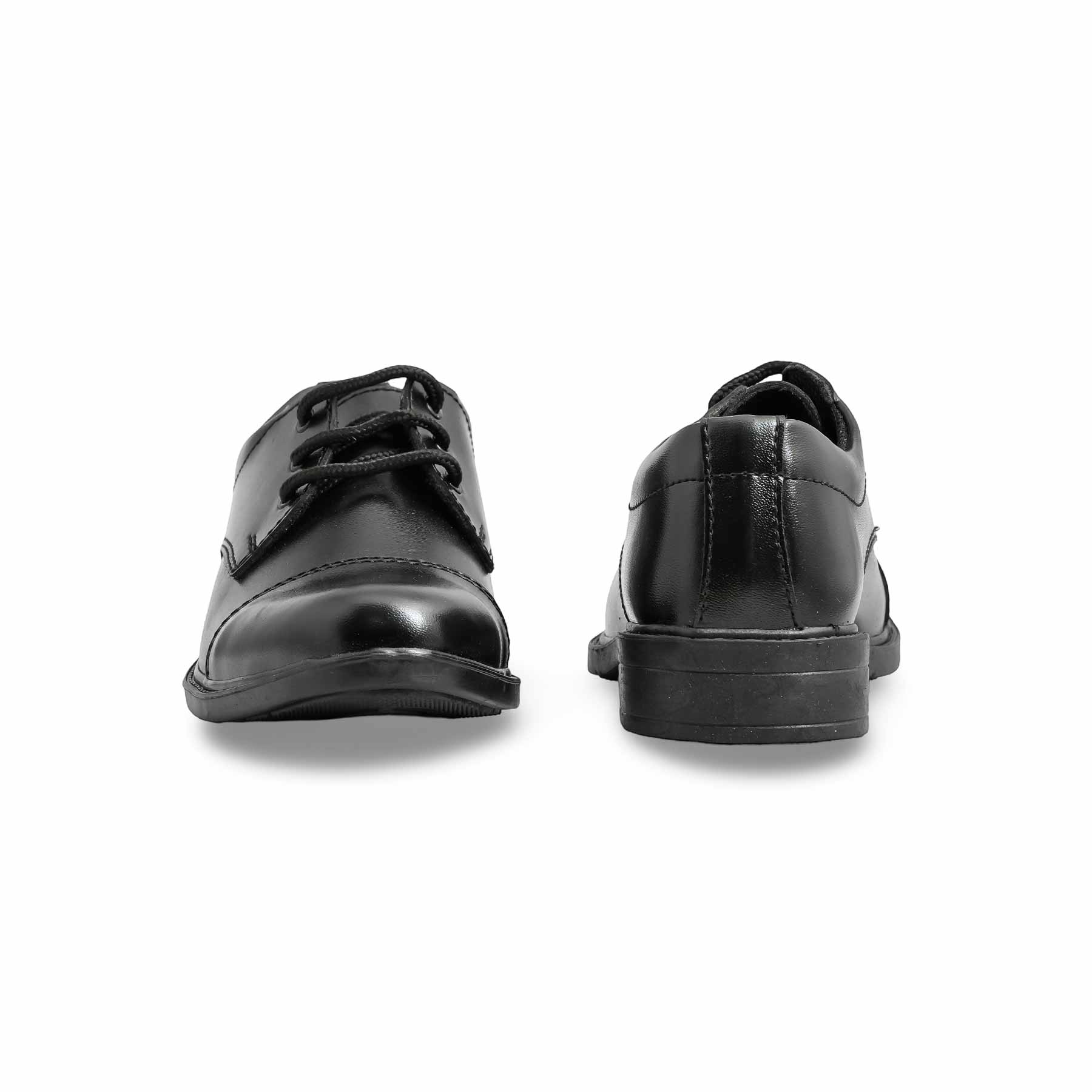 Boys Black Lace Up School Shoes SK0083 - Image 4