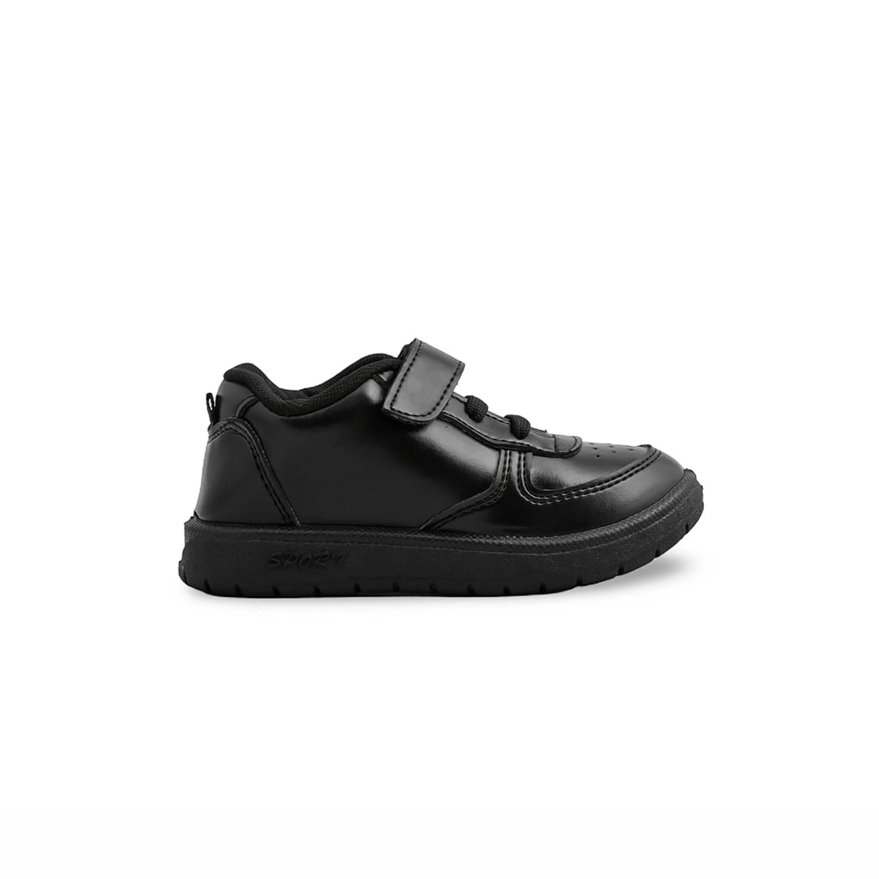 Boys Black Lace Up School Shoes SK1098 - Image 2