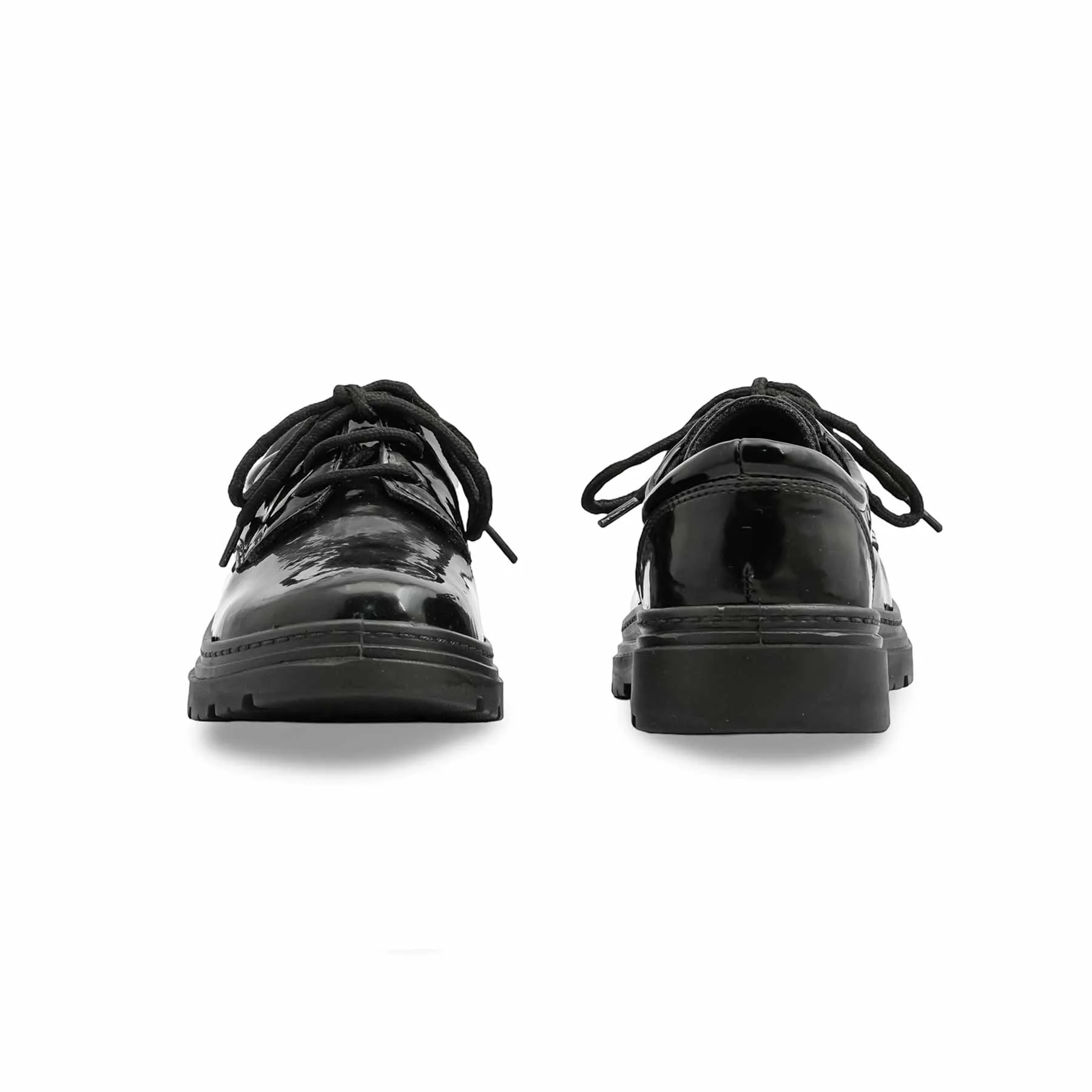 Boys Black Lace Up School Shoes  SK1106 - Image 4