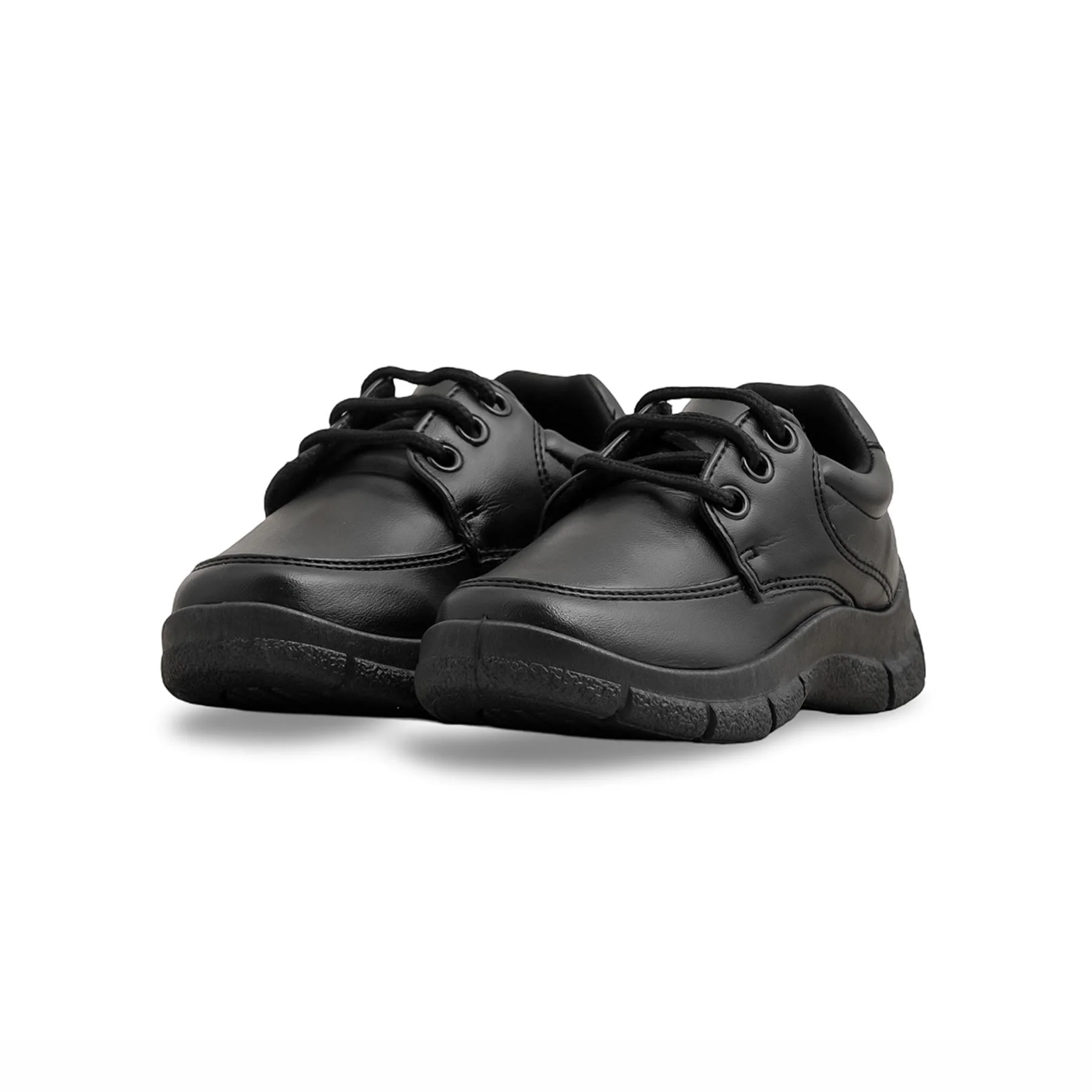 Boys Black Lace Up School Shoes SK1111 - Image 3