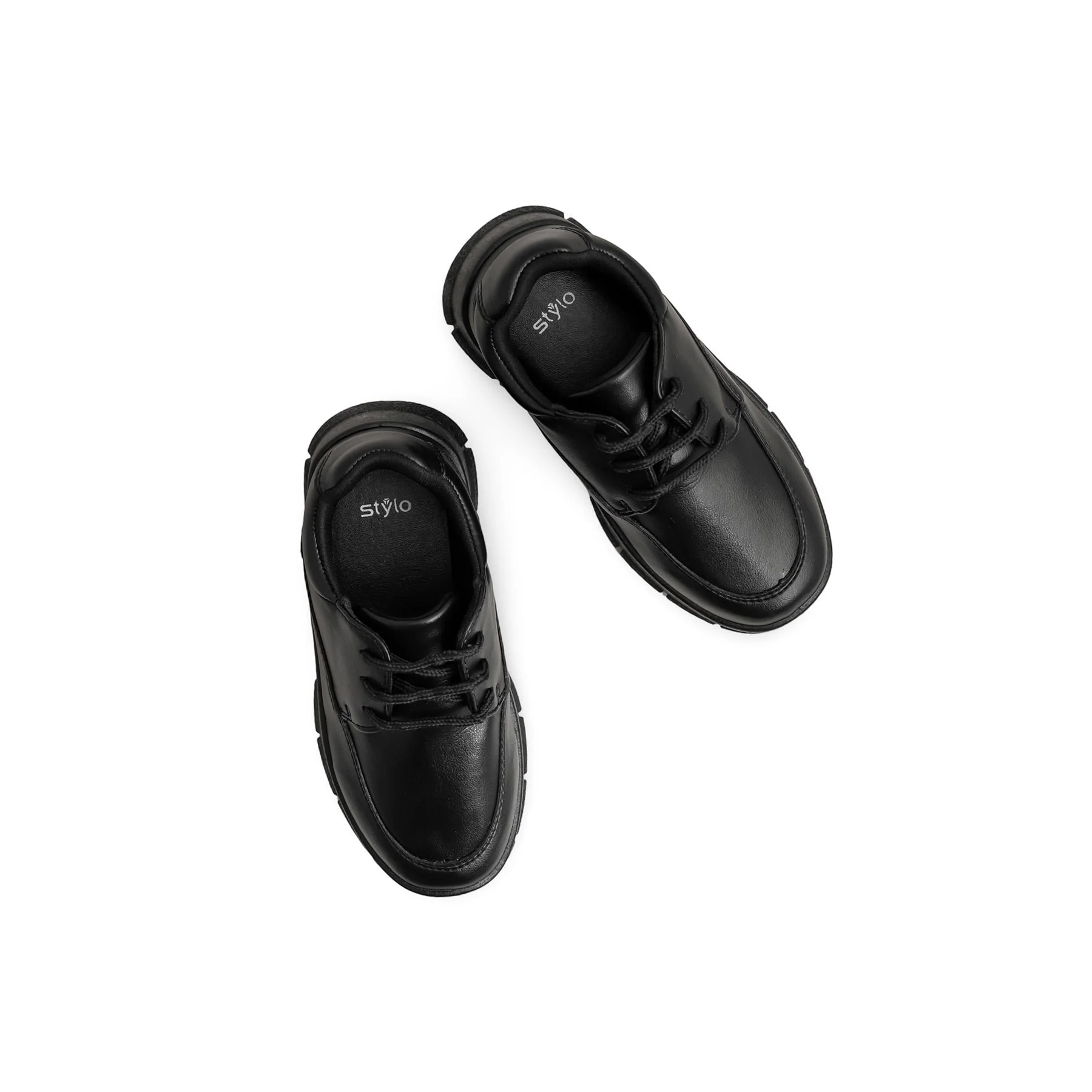Boys Black Lace Up School Shoes SK1113 - Image 5