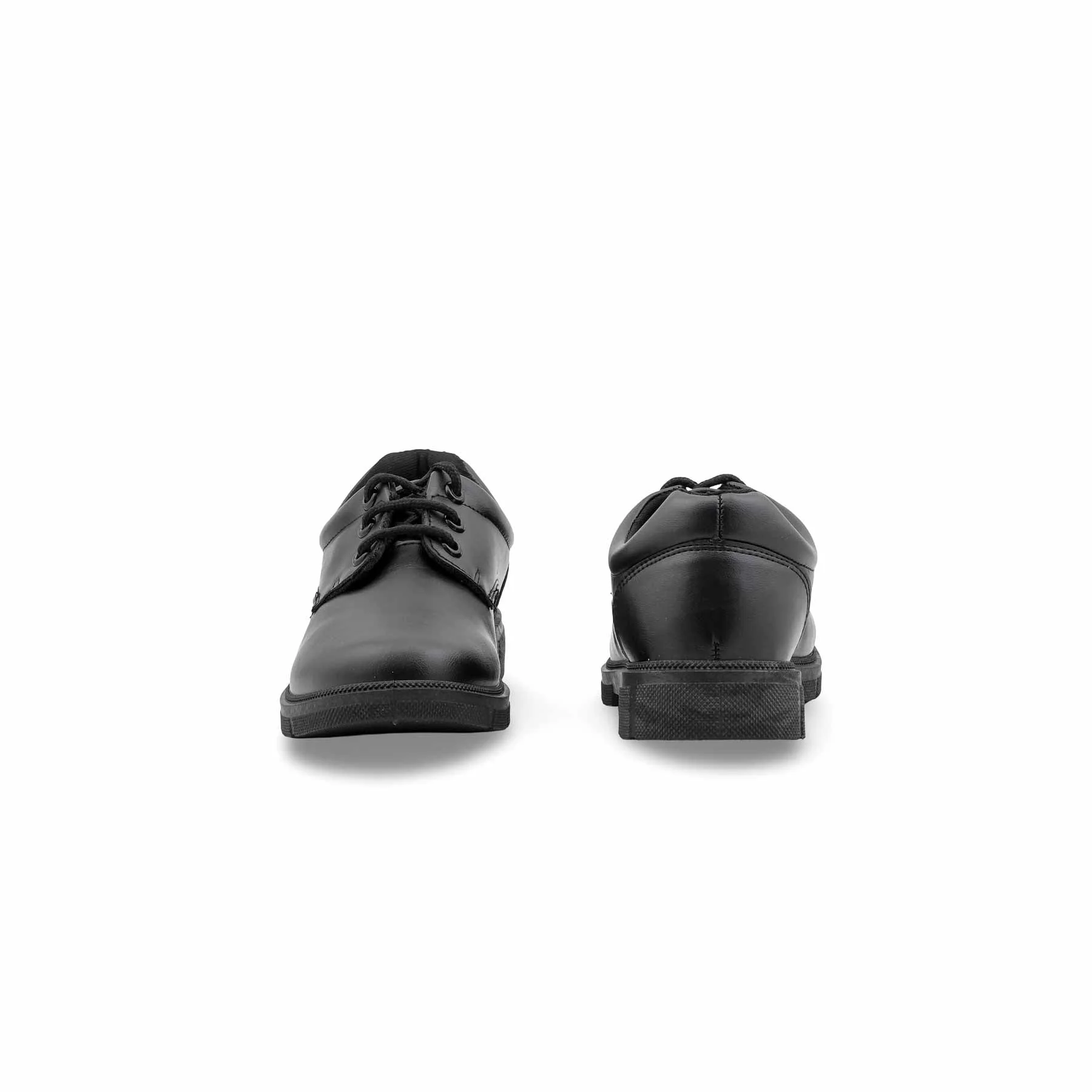 Boys Black Lace Up School Shoes WKS020 - Image 4