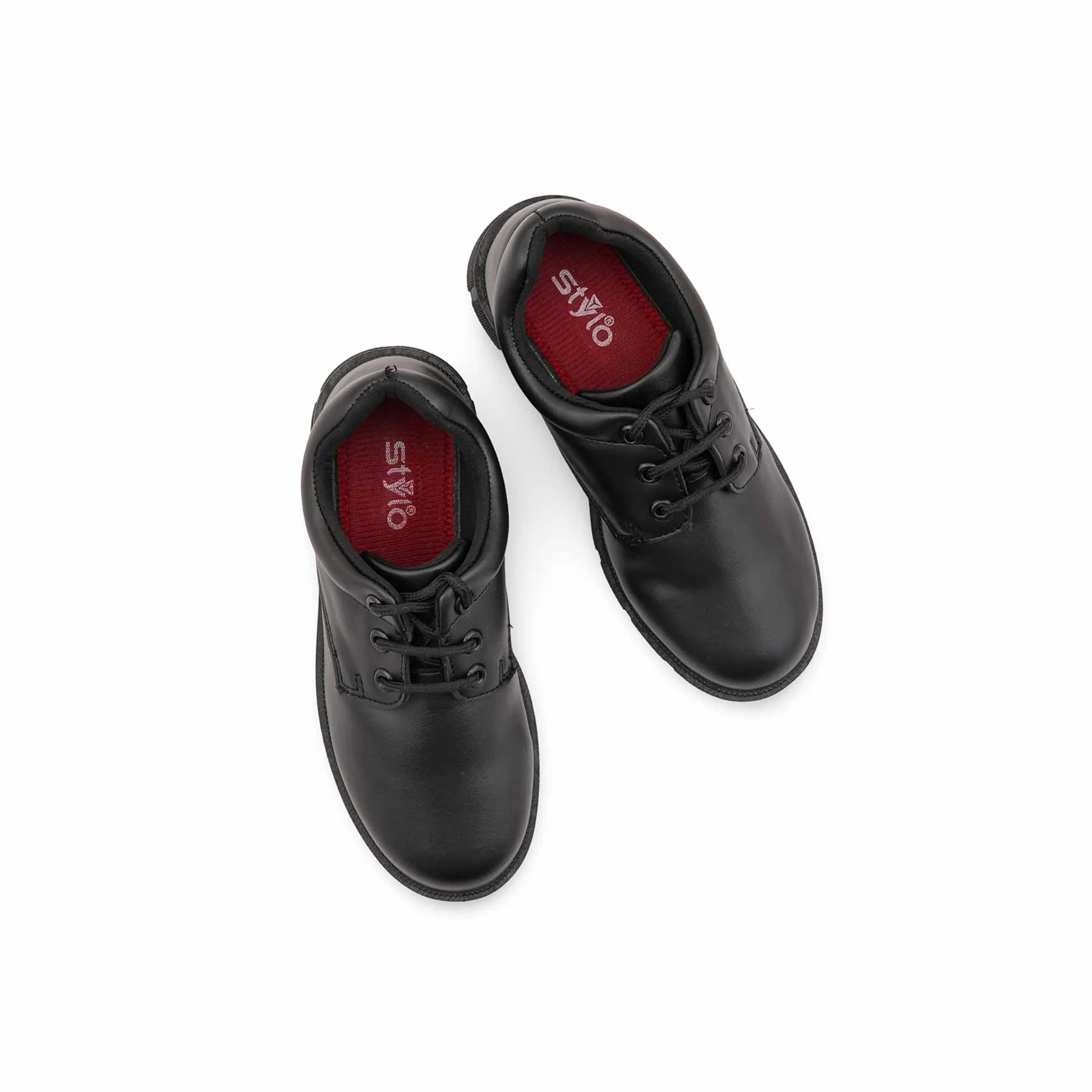 Boys Black Lace Up School Shoes WKS020 - Image 5