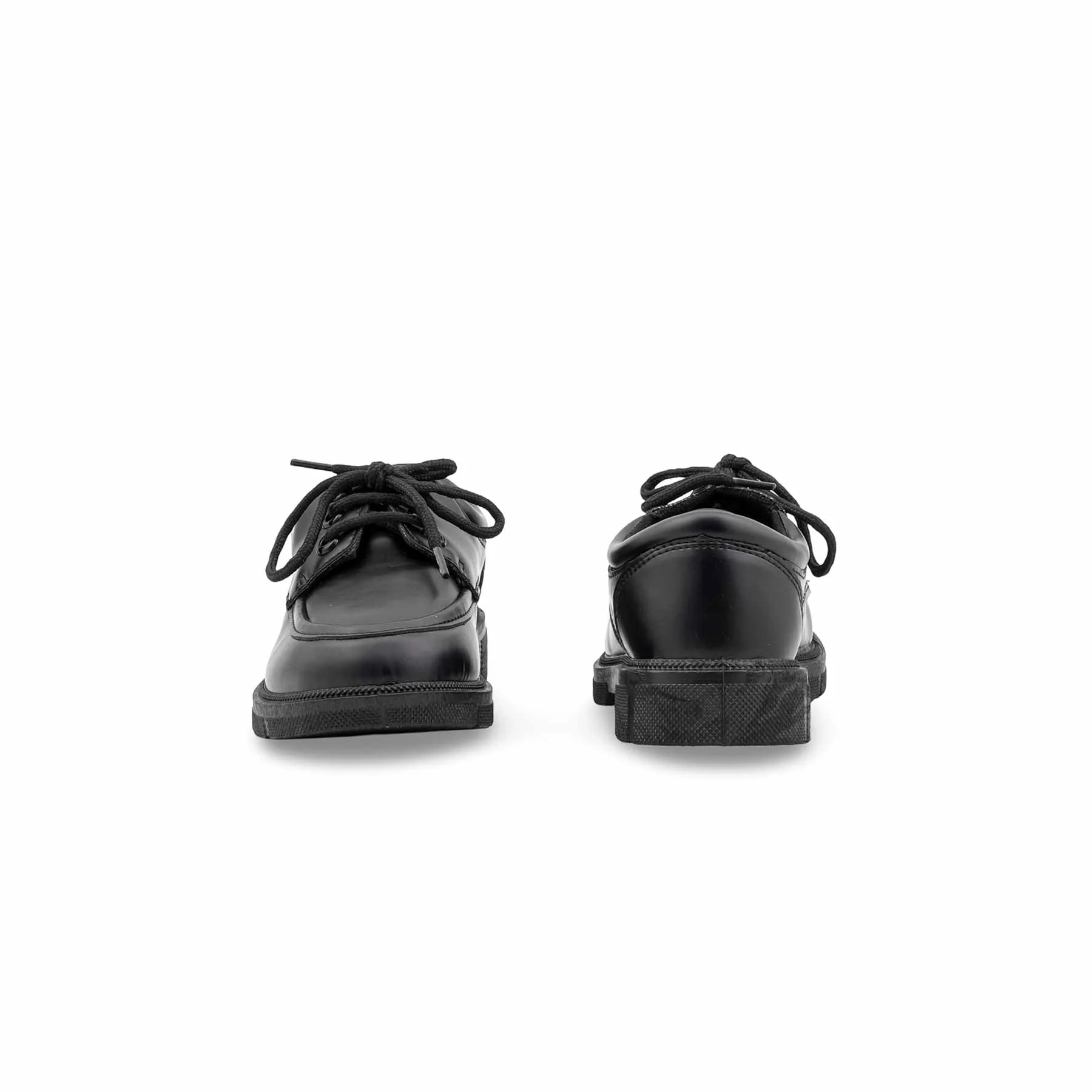 Boys Black Lace Up School Shoes WKS021 - Image 4