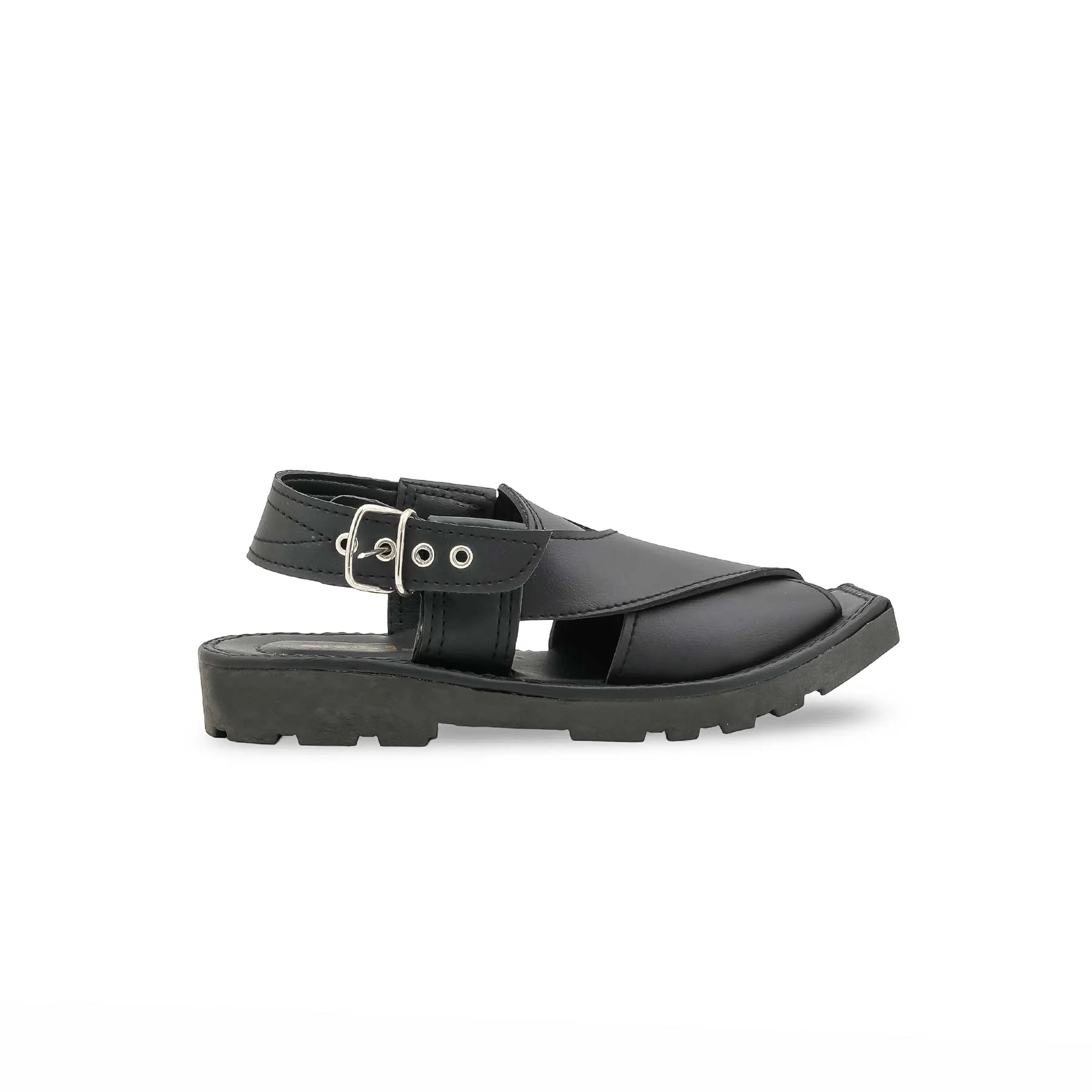 Boys Black Peshawari Chappal KD2656 - Image 3