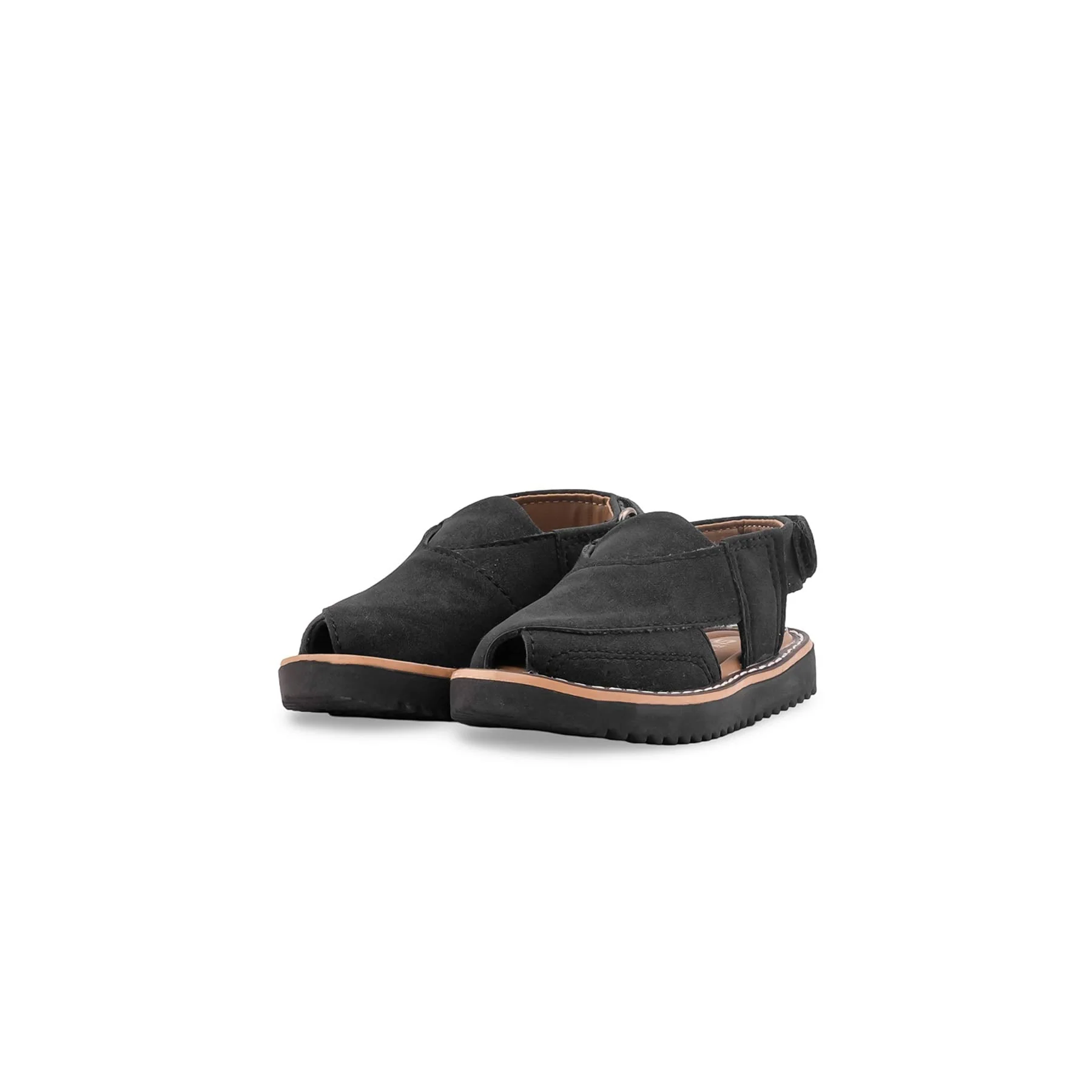 Boys Black Peshawari Chappal KD2733 - Image 4