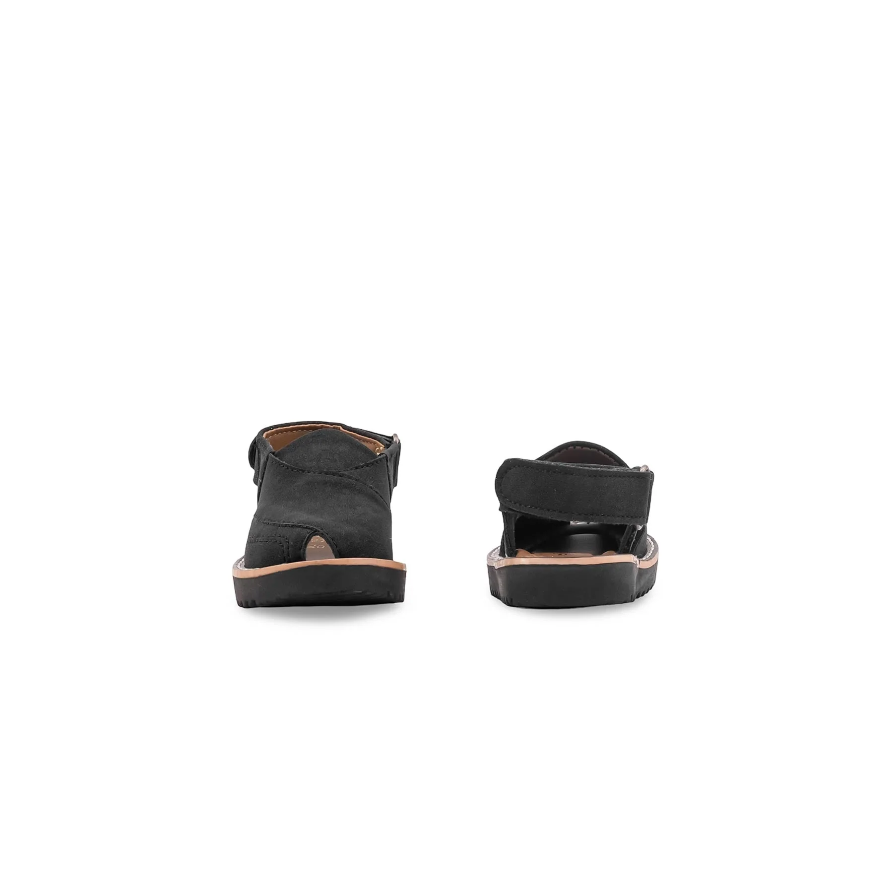Boys Black Peshawari Chappal KD2733 - Image 5