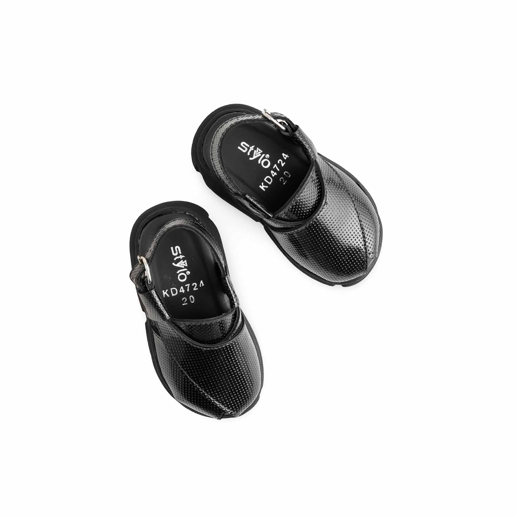 Boys Black Peshawari Chappal KD4724 - Image 5