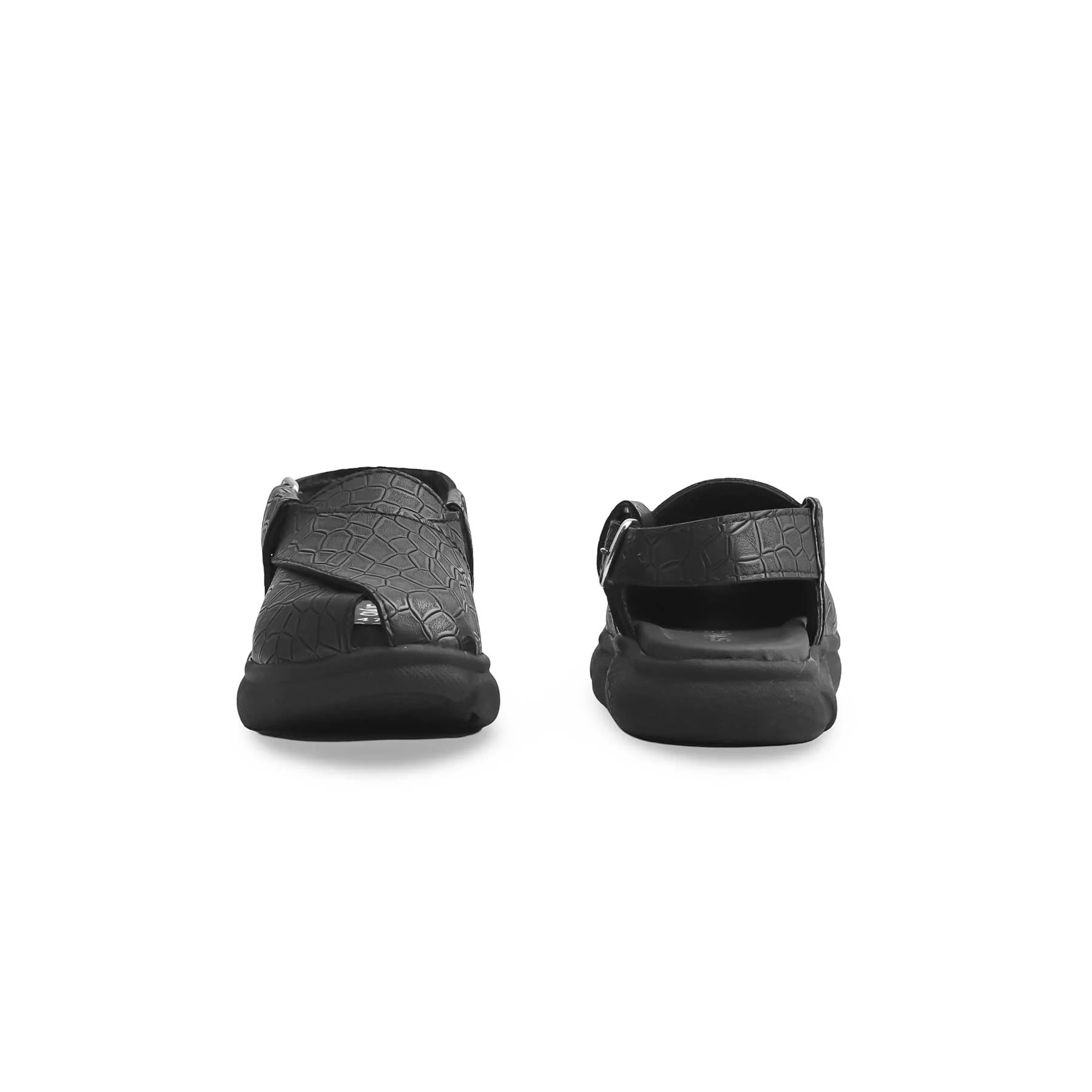 Boys Black Peshawari Chappal KD4725 - Image 4