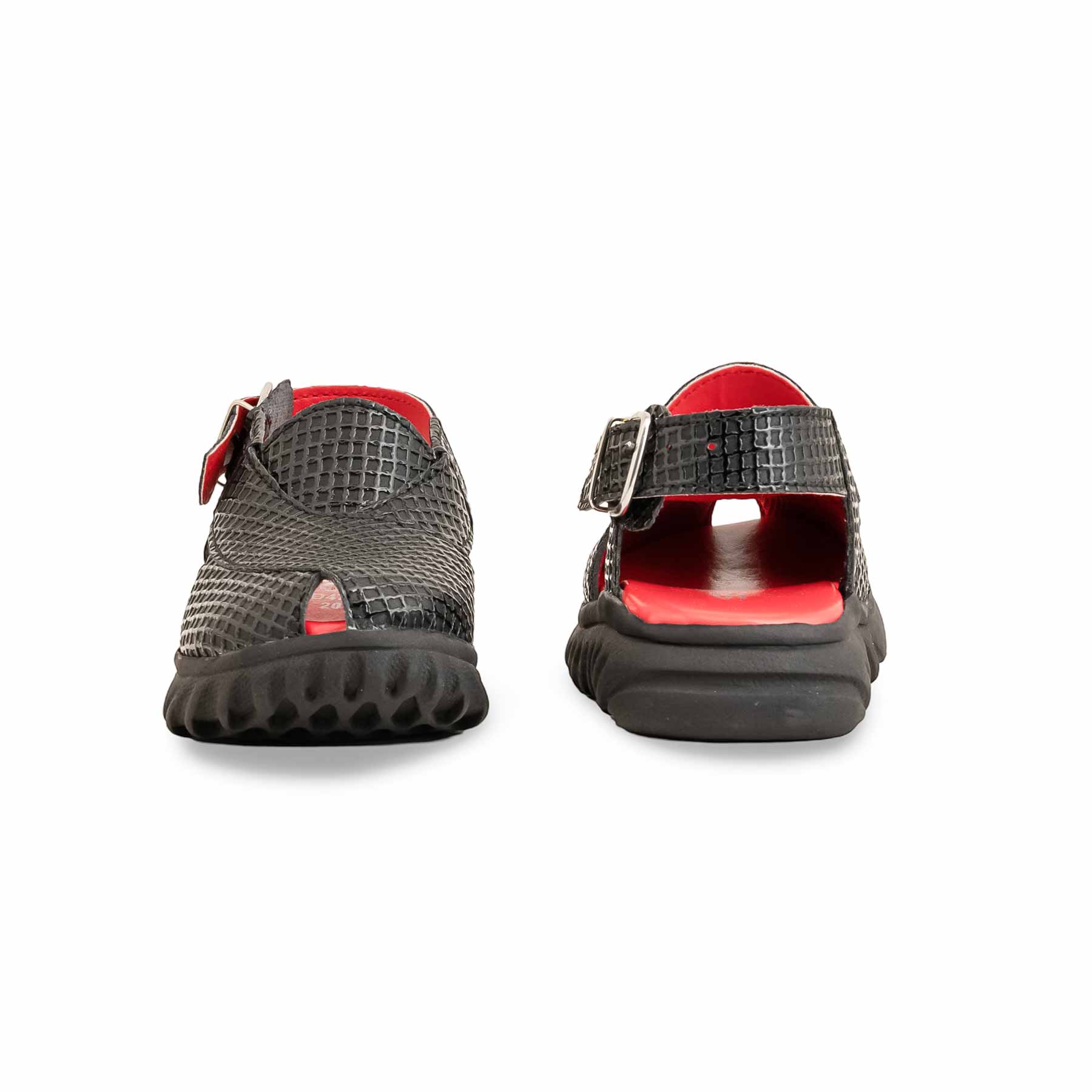 Boys Black Peshawari Chappal KD4738 - Image 4