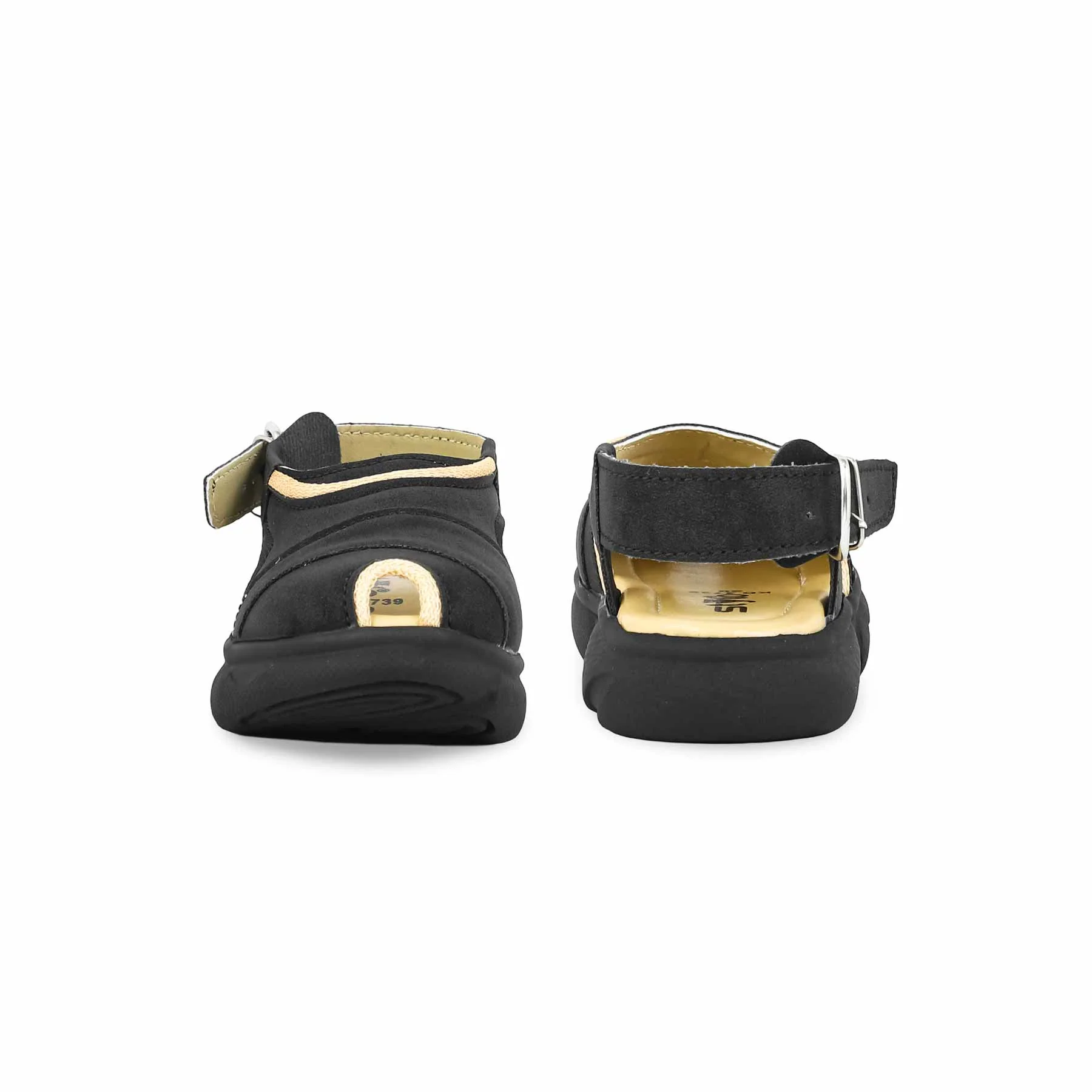 Boys Black Peshawari Chappal KD4739 - Image 3