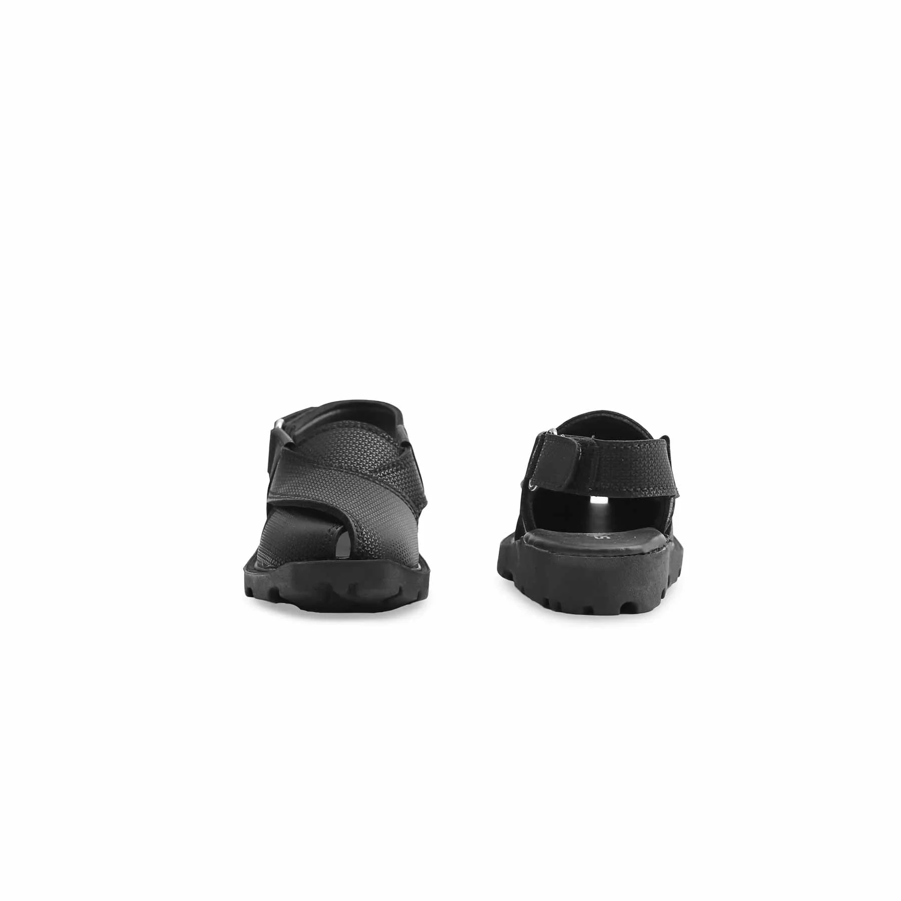 Boys Black Peshawari Chappal KD4779 - Image 4