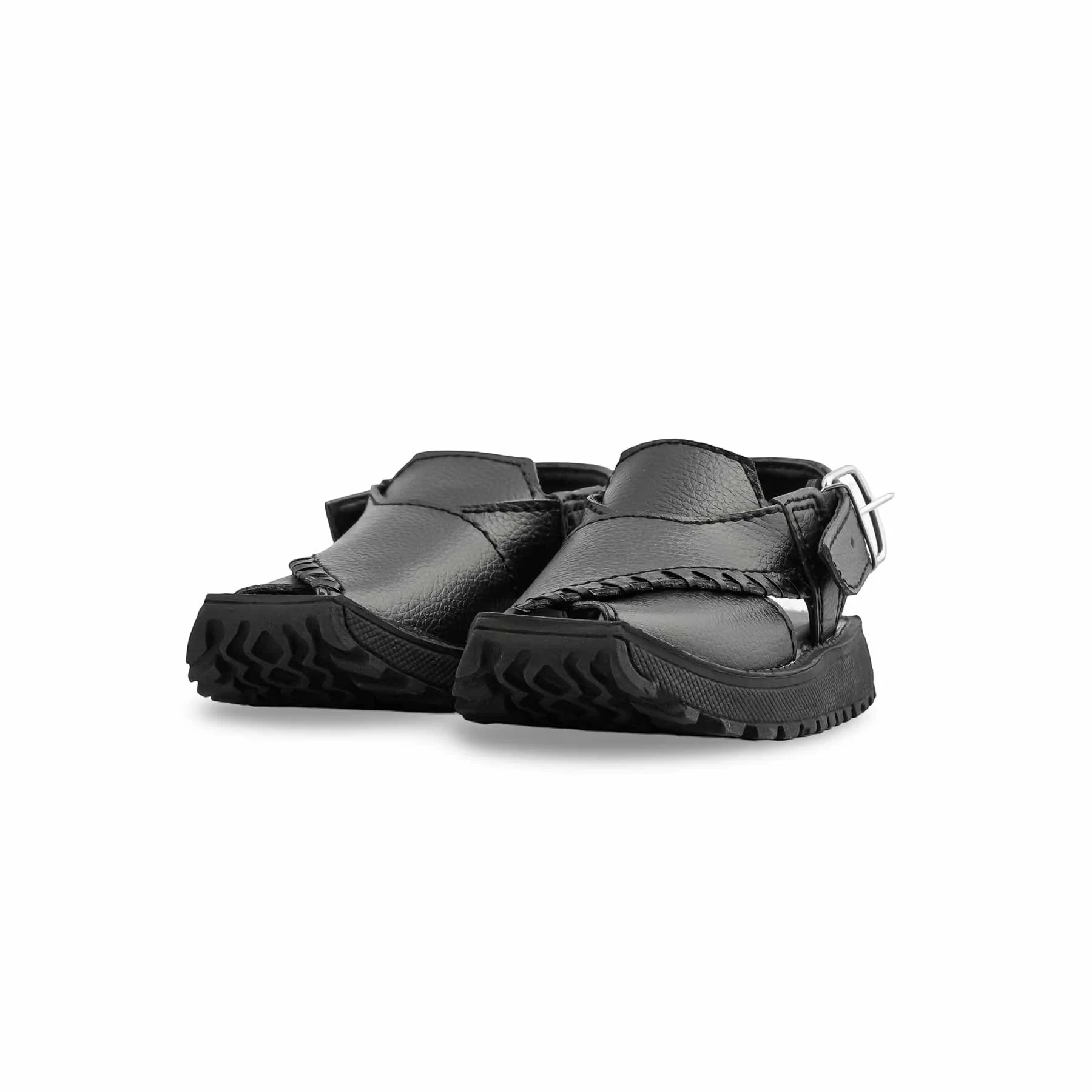 Boys Black Peshawari Chappal KD4929 - Image 3